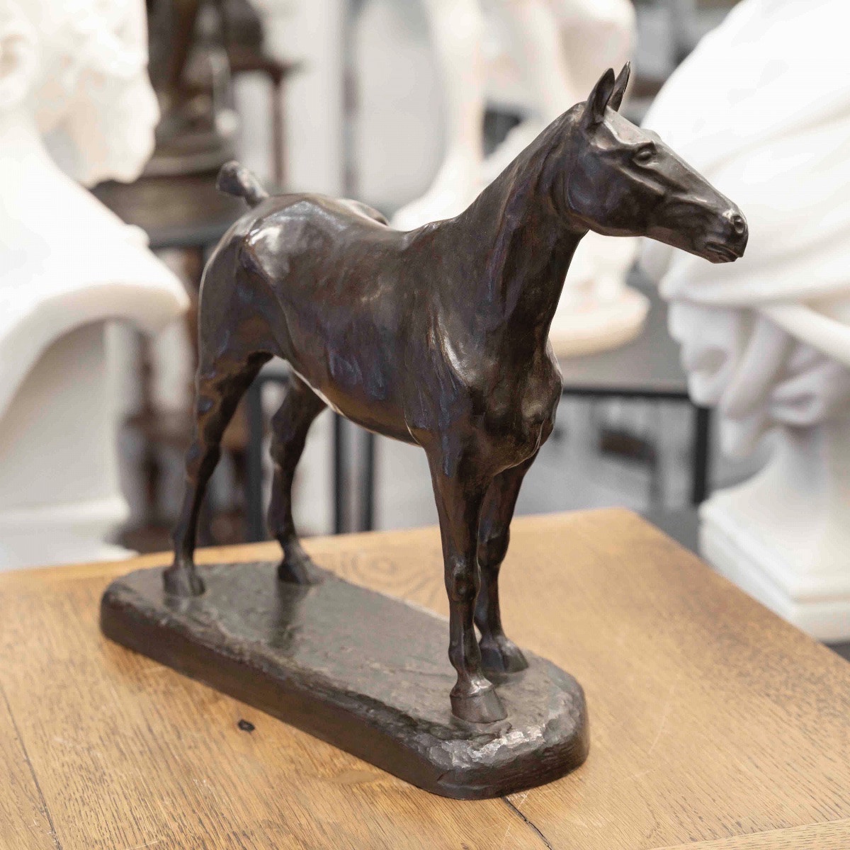 Sculpture - Standing Horse , Edmond Drappier (19th–20th Century) - Bronze-photo-3