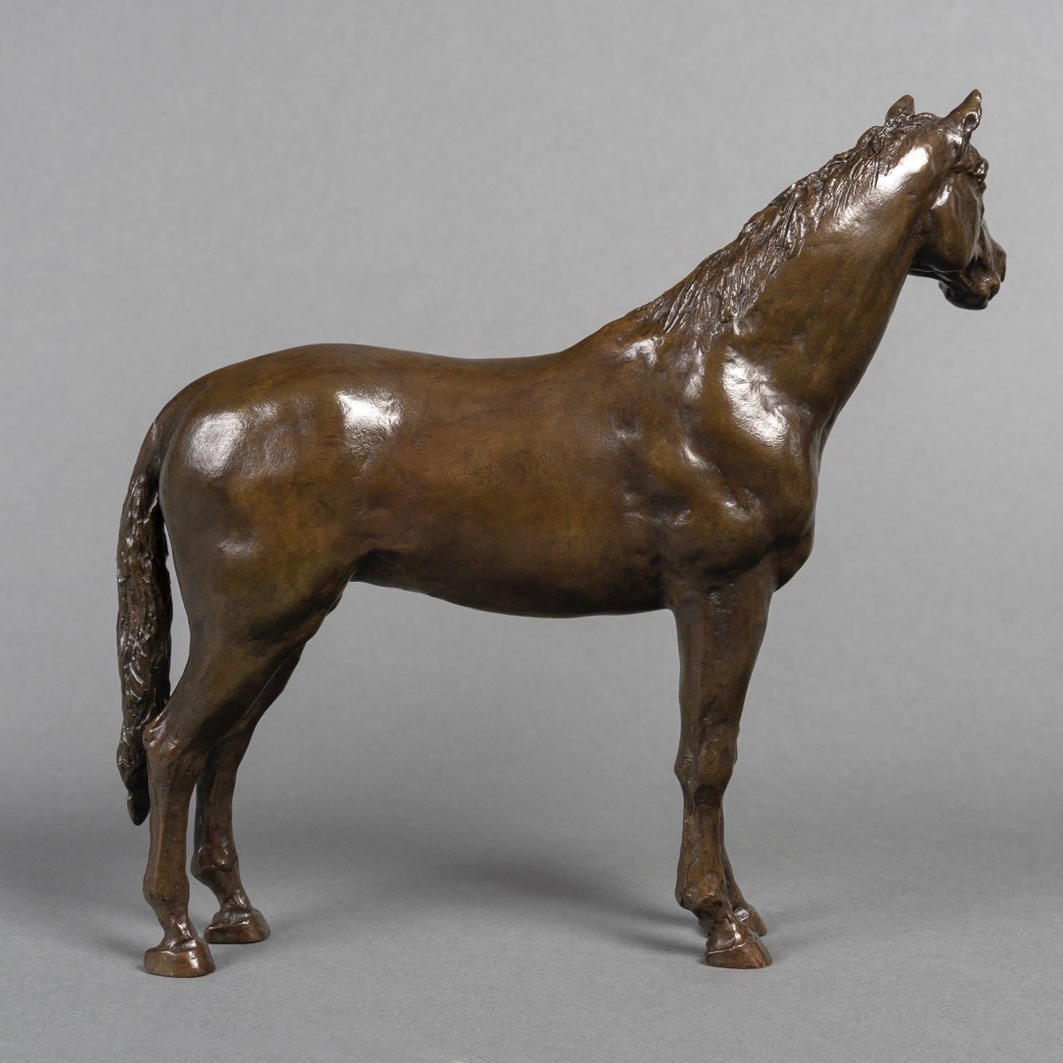 SCULPTURE - "LE CHEVAL" , JEAN - FRANÇOIS LEROY - BRONZE-photo-4