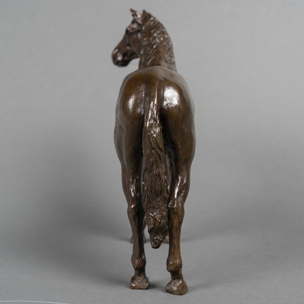 SCULPTURE - "LE CHEVAL" , JEAN - FRANÇOIS LEROY - BRONZE-photo-2
