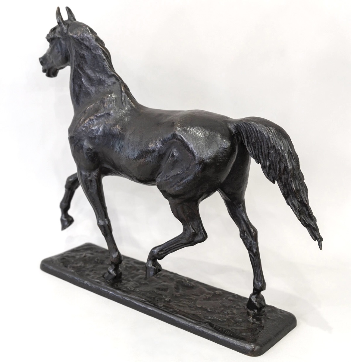 Sculpture - "Le Cheval Libre" , Christophe Fratin (1801-1864) - Bronze-photo-4