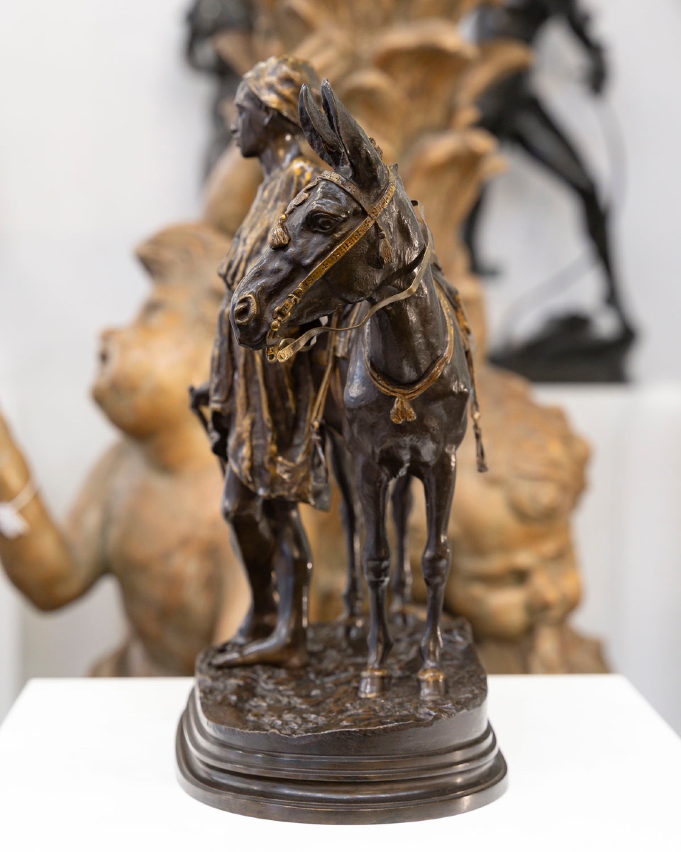 SCULPTURE - L' ANIER DU CAIRE , ALFRED DUBUCAND (1828-1894) - BRONZE-photo-3