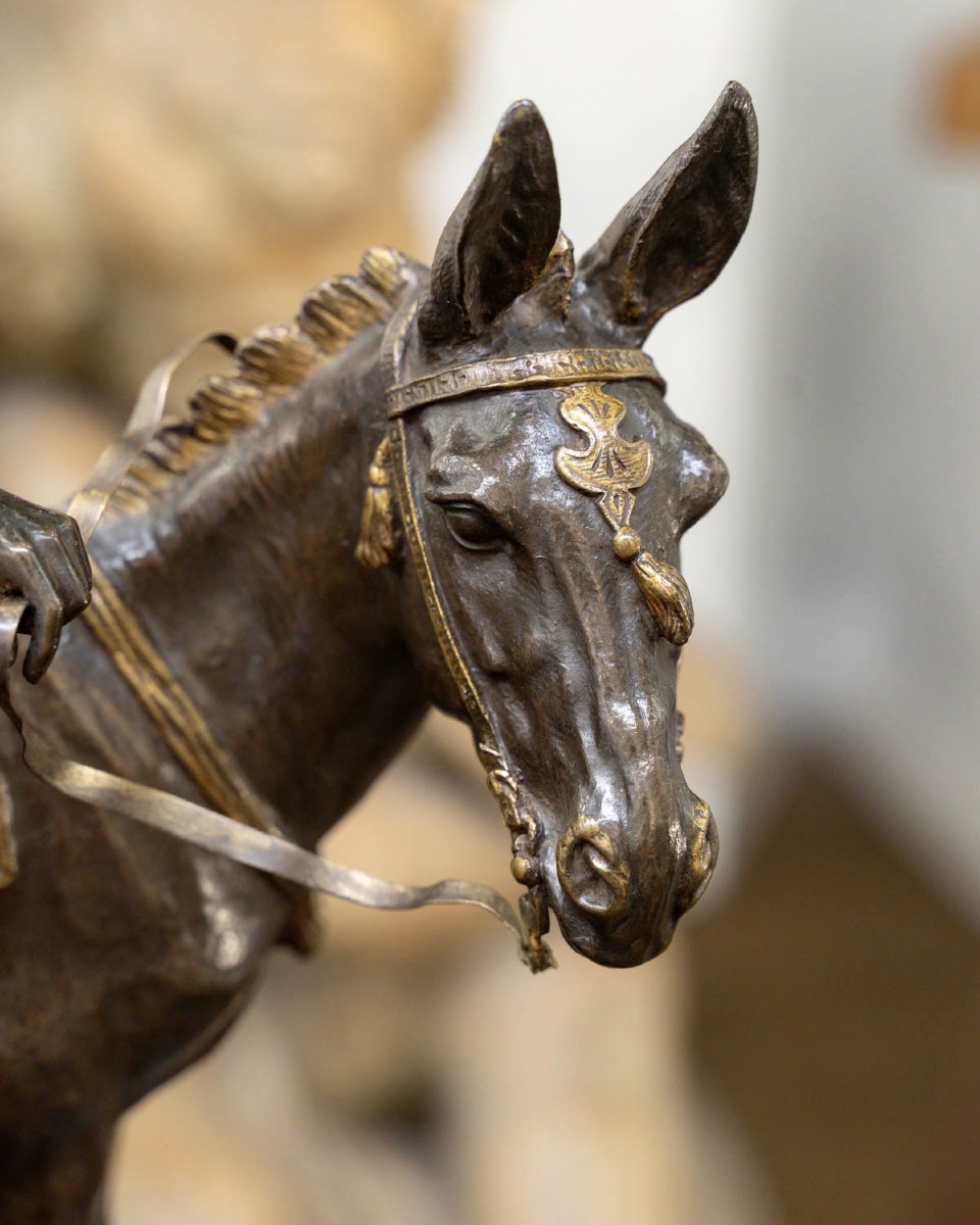 SCULPTURE - L' ANIER DU CAIRE , ALFRED DUBUCAND (1828-1894) - BRONZE-photo-4