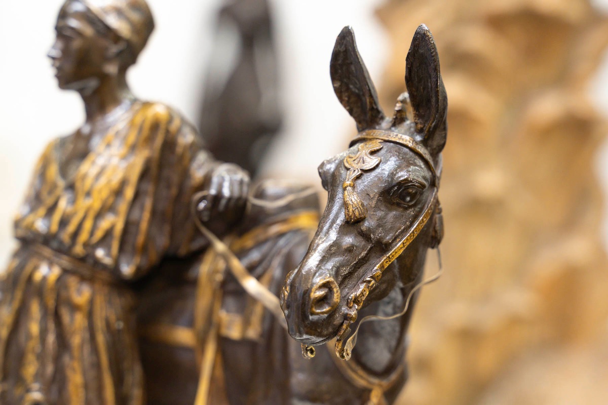 SCULPTURE - L' ANIER DU CAIRE , ALFRED DUBUCAND (1828-1894) - BRONZE-photo-3