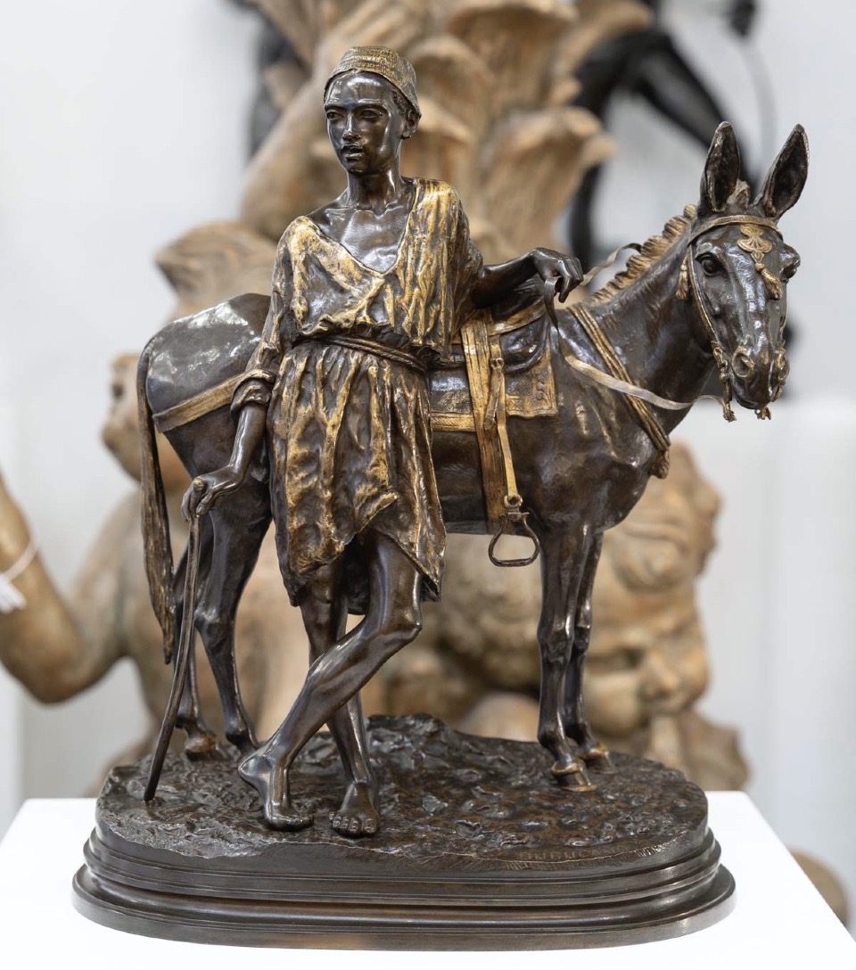 SCULPTURE - L' ANIER DU CAIRE , ALFRED DUBUCAND (1828-1894) - BRONZE