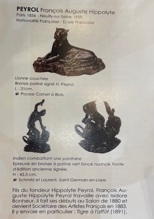 Sculpture - The Reclining Lioness , François Auguste Hippolyte Peyrol (1856–1929) - Bronze-photo-6