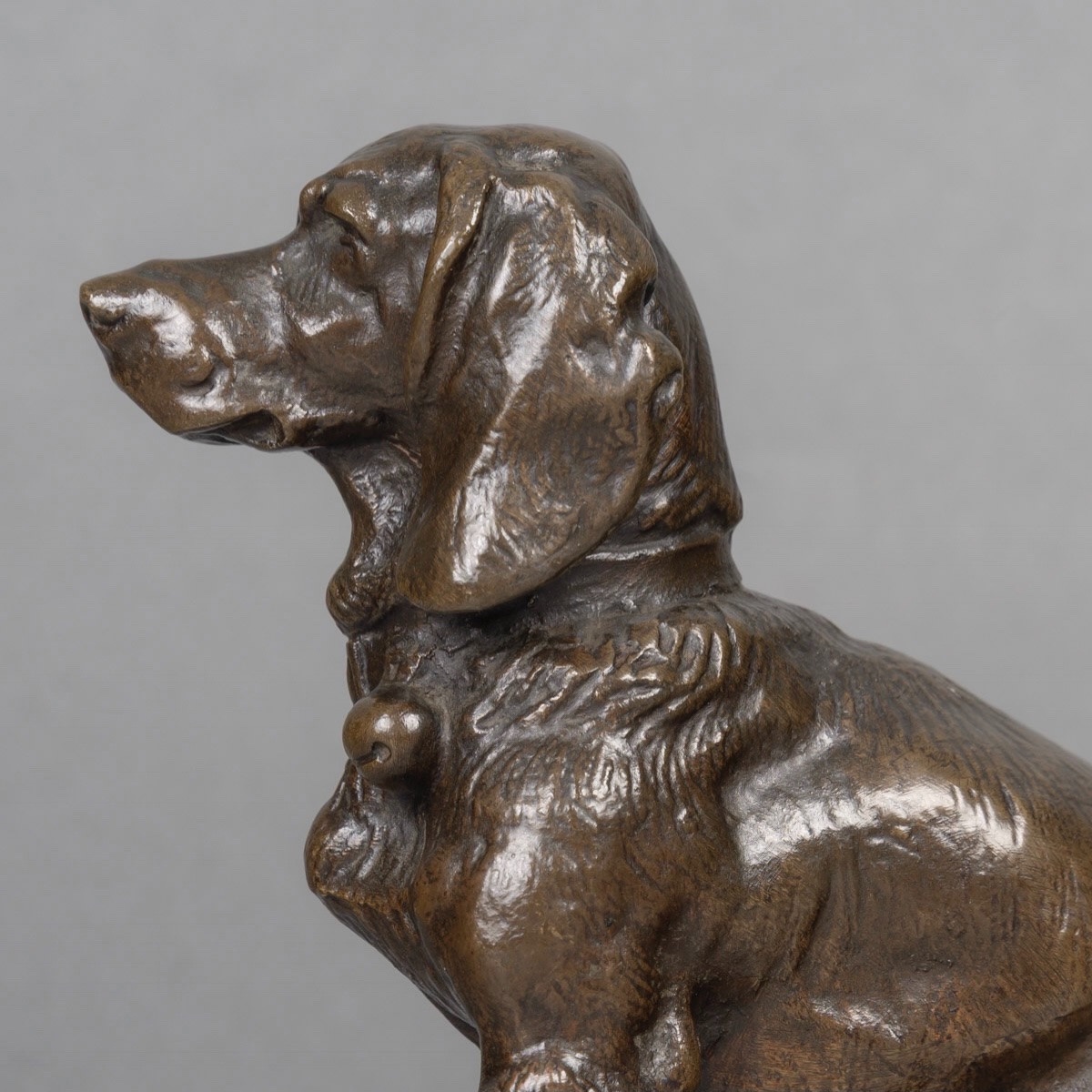 Sculpture - Ravageot , The Seated Basset By Emmanuel Fremiet (1824–1910) - Bronze-photo-6