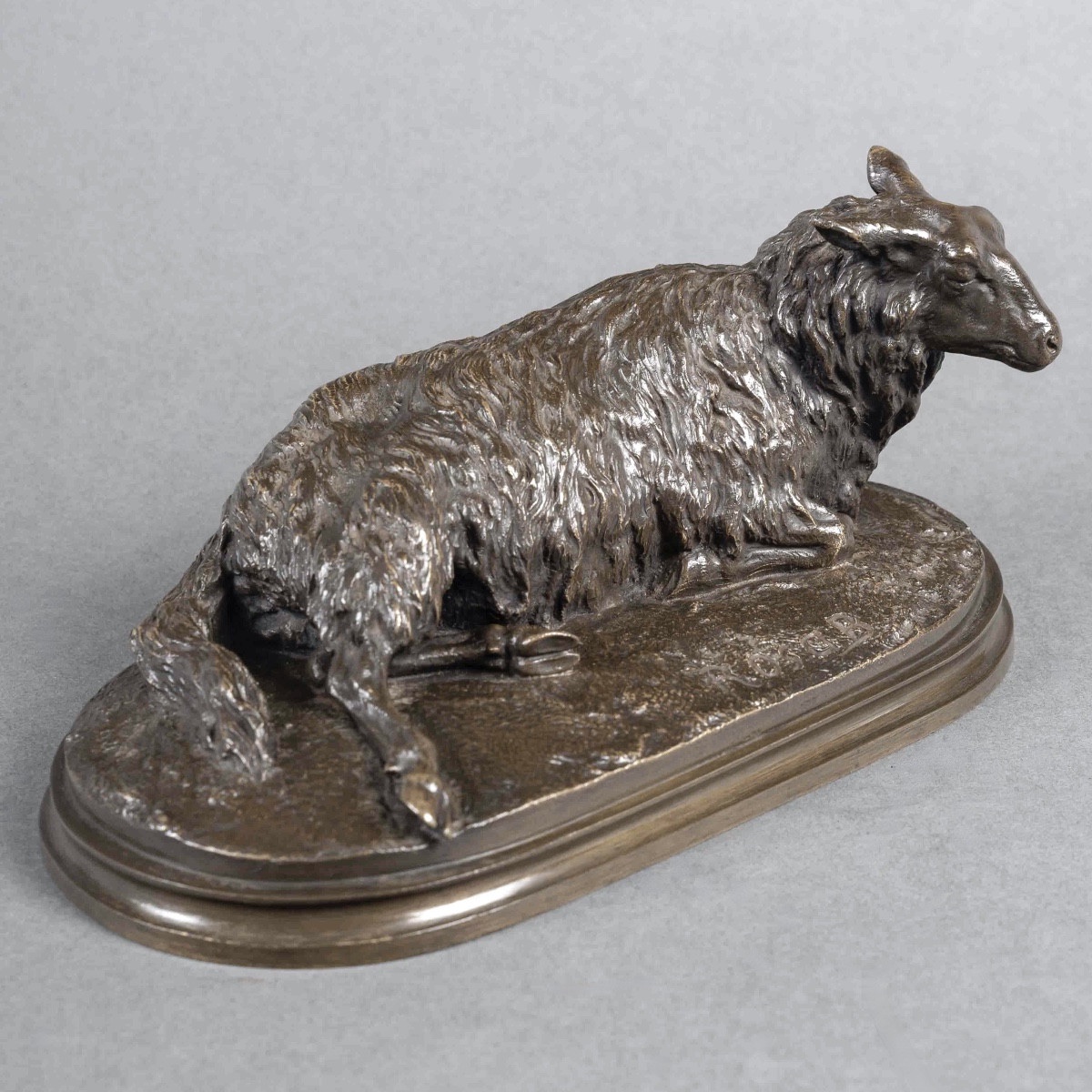 Sculpture - Reclining Sheep , Rosa Bonheur (1822–1899) - Bronze-photo-2