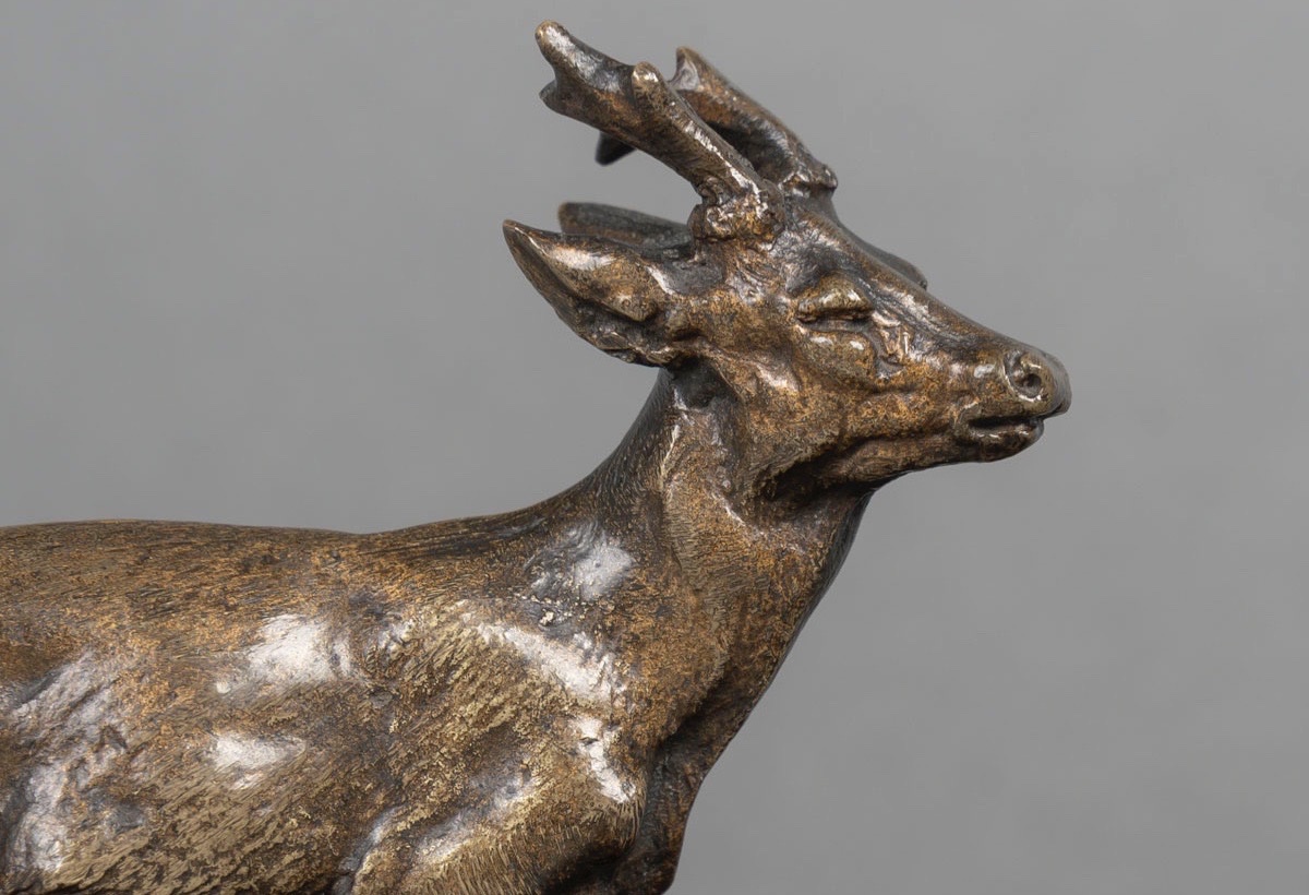 Sculpture - Group Of Roe Deer No. 2 , Pierre-jules Mêne (1810-1879) - Bronze-photo-4