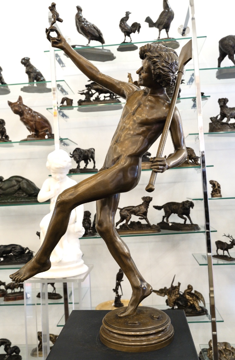 Sculpture - A Find In Pompeii , Hippolyte Alexandre Moulin (1832-1884) - Bronze-photo-2