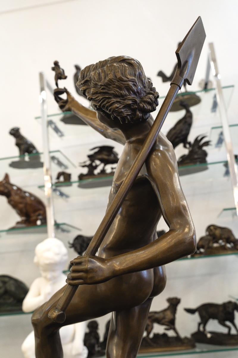 Sculpture - A Find In Pompeii , Hippolyte Alexandre Moulin (1832-1884) - Bronze-photo-4
