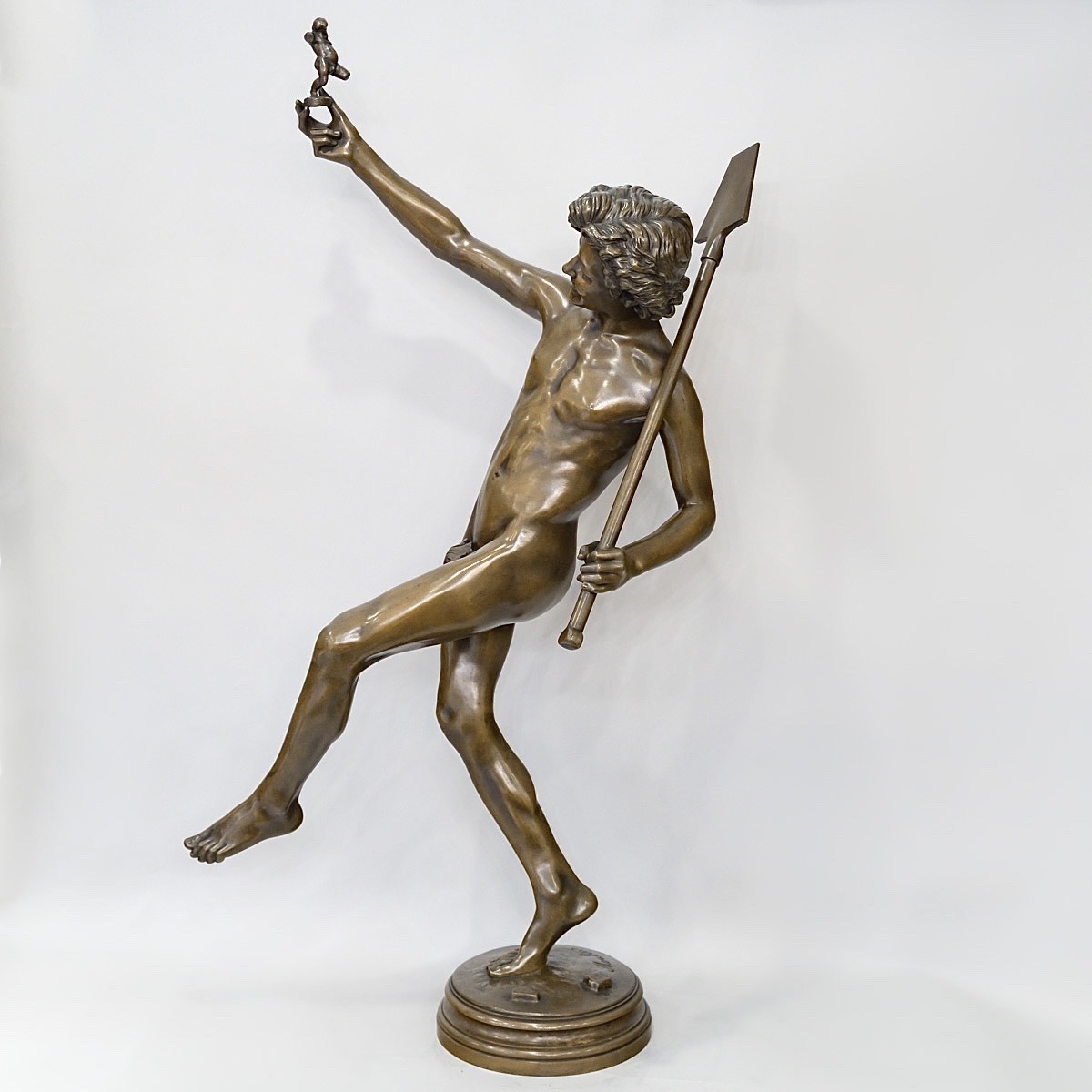 Sculpture - A Find In Pompeii , Hippolyte Alexandre Moulin (1832-1884) - Bronze-photo-3