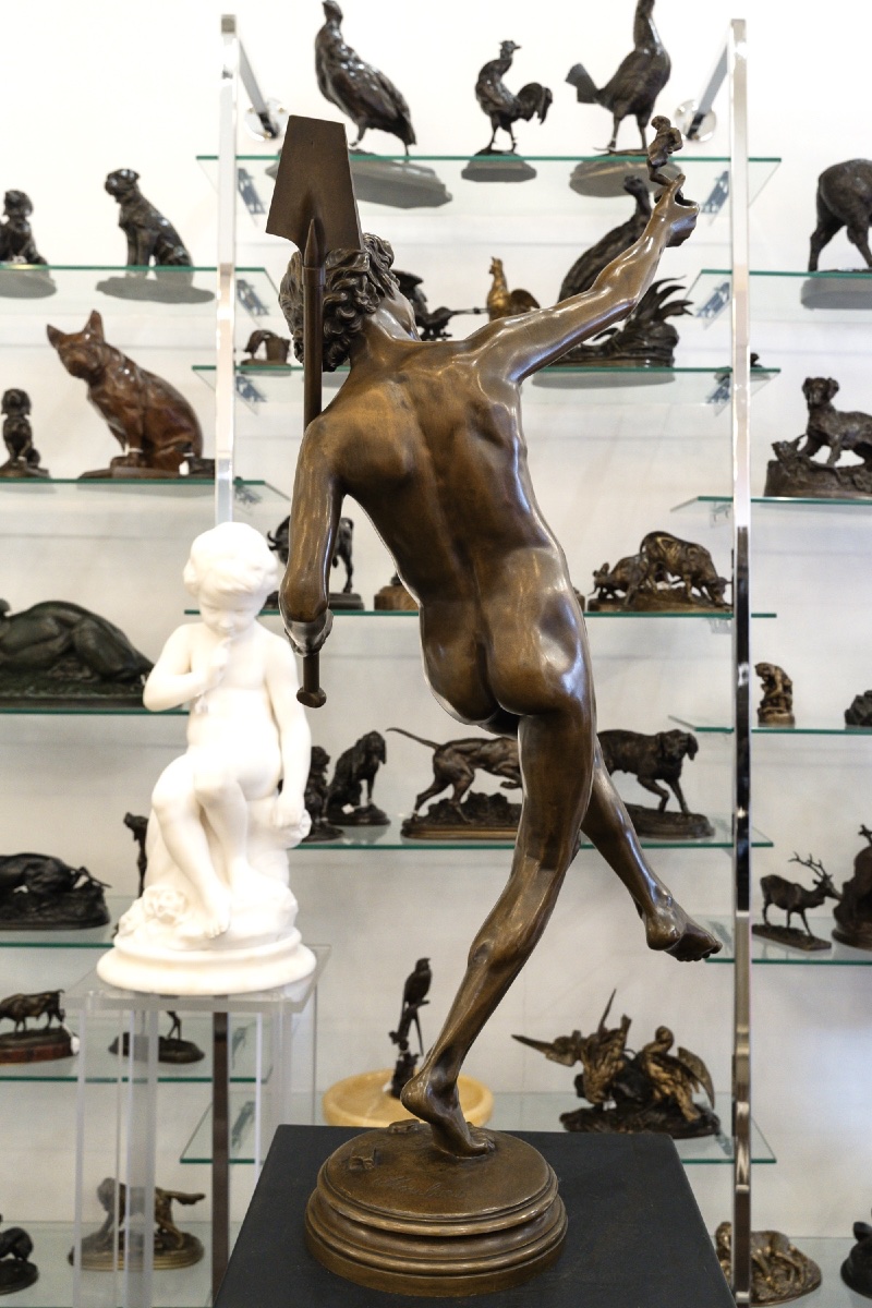 Sculpture - A Find In Pompeii , Hippolyte Alexandre Moulin (1832-1884) - Bronze-photo-3