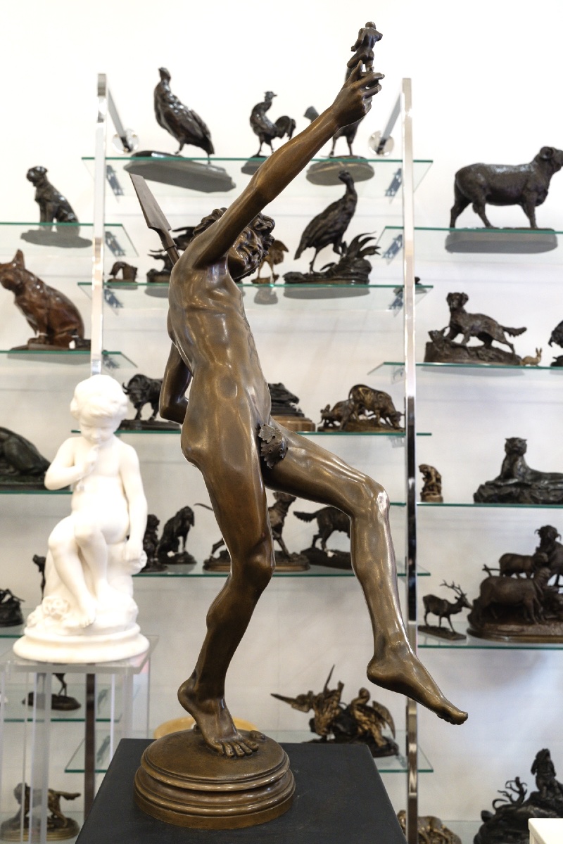 Sculpture - A Find In Pompeii , Hippolyte Alexandre Moulin (1832-1884) - Bronze-photo-4
