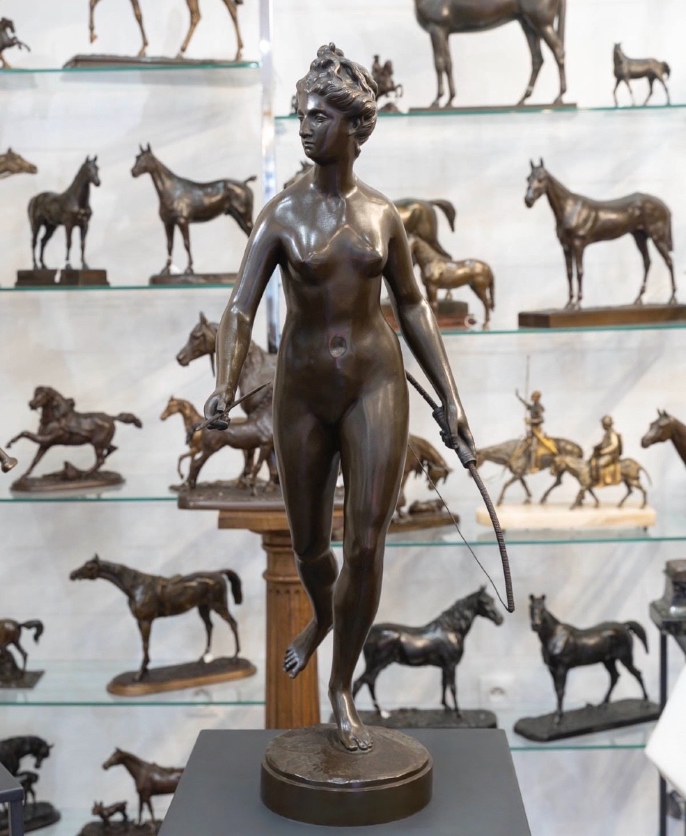 Sculpture - Diana The Hunter , Jean-antoine Houdon (1741–1828) - Bronze