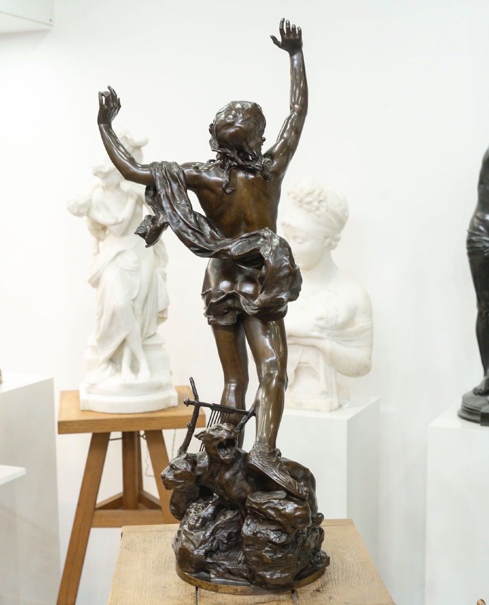 Sculpture - Orpheus In The Underworld, Charles Raoul Verlet (1857-1923), F Barbedienne - Bronze-photo-1