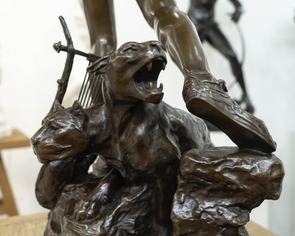 Sculpture - Orpheus In The Underworld, Charles Raoul Verlet (1857-1923), F Barbedienne - Bronze-photo-6