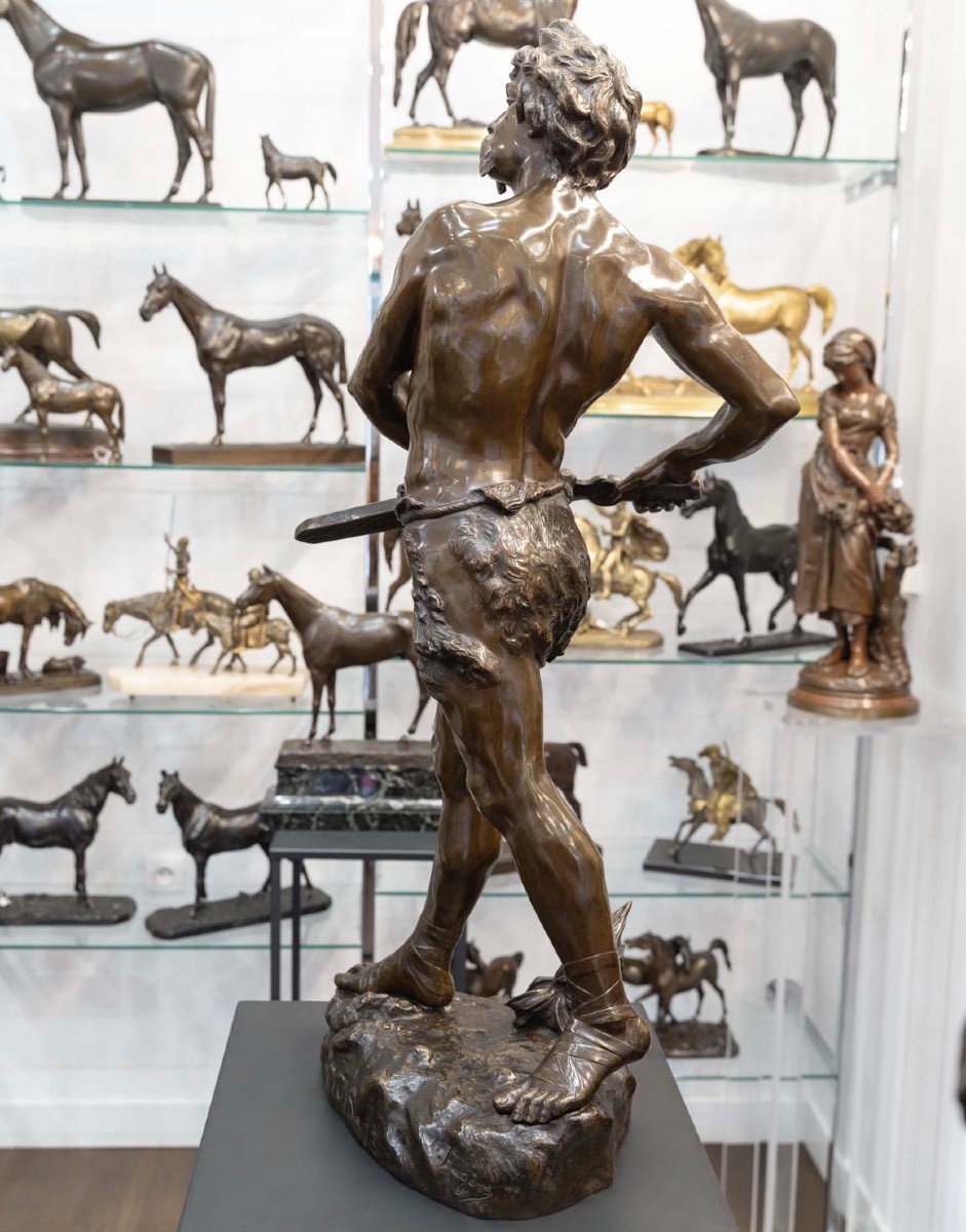 SCULPTURE - "PRO ARIS ET FOCIS" , HENRI FUGÈRE (1872-1944) - BRONZE-photo-3