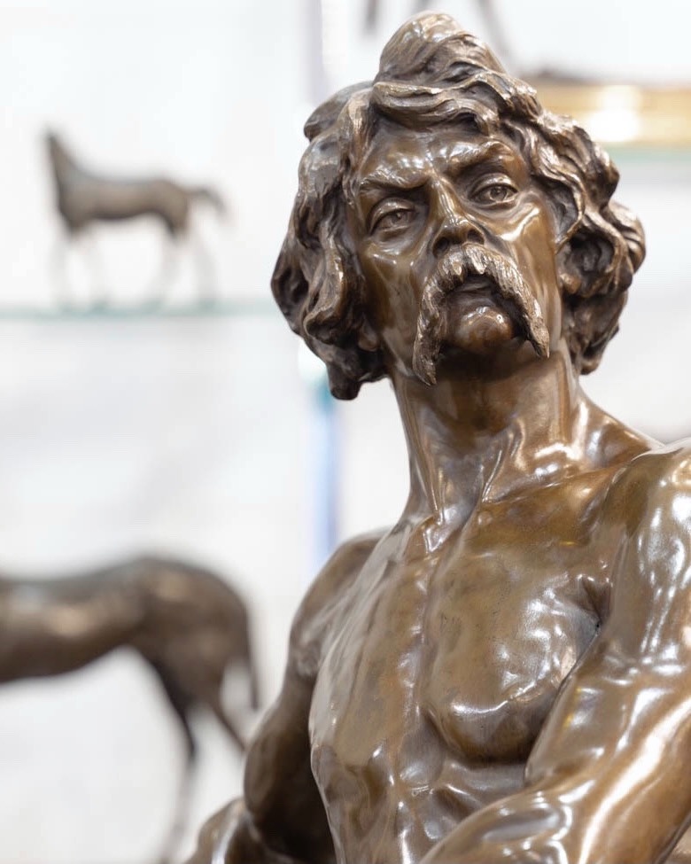 SCULPTURE - "PRO ARIS ET FOCIS" , HENRI FUGÈRE (1872-1944) - BRONZE-photo-1
