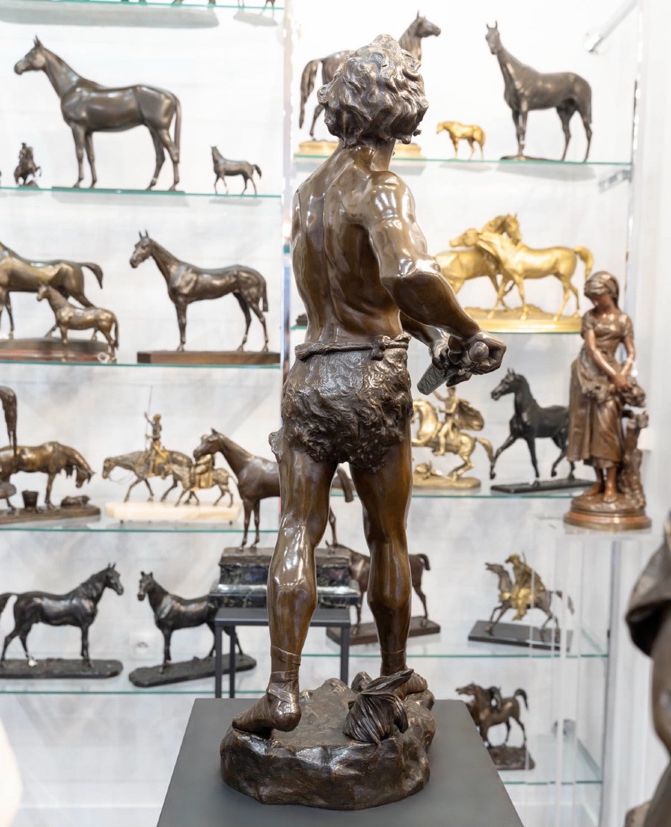 SCULPTURE - "PRO ARIS ET FOCIS" , HENRI FUGÈRE (1872-1944) - BRONZE-photo-2