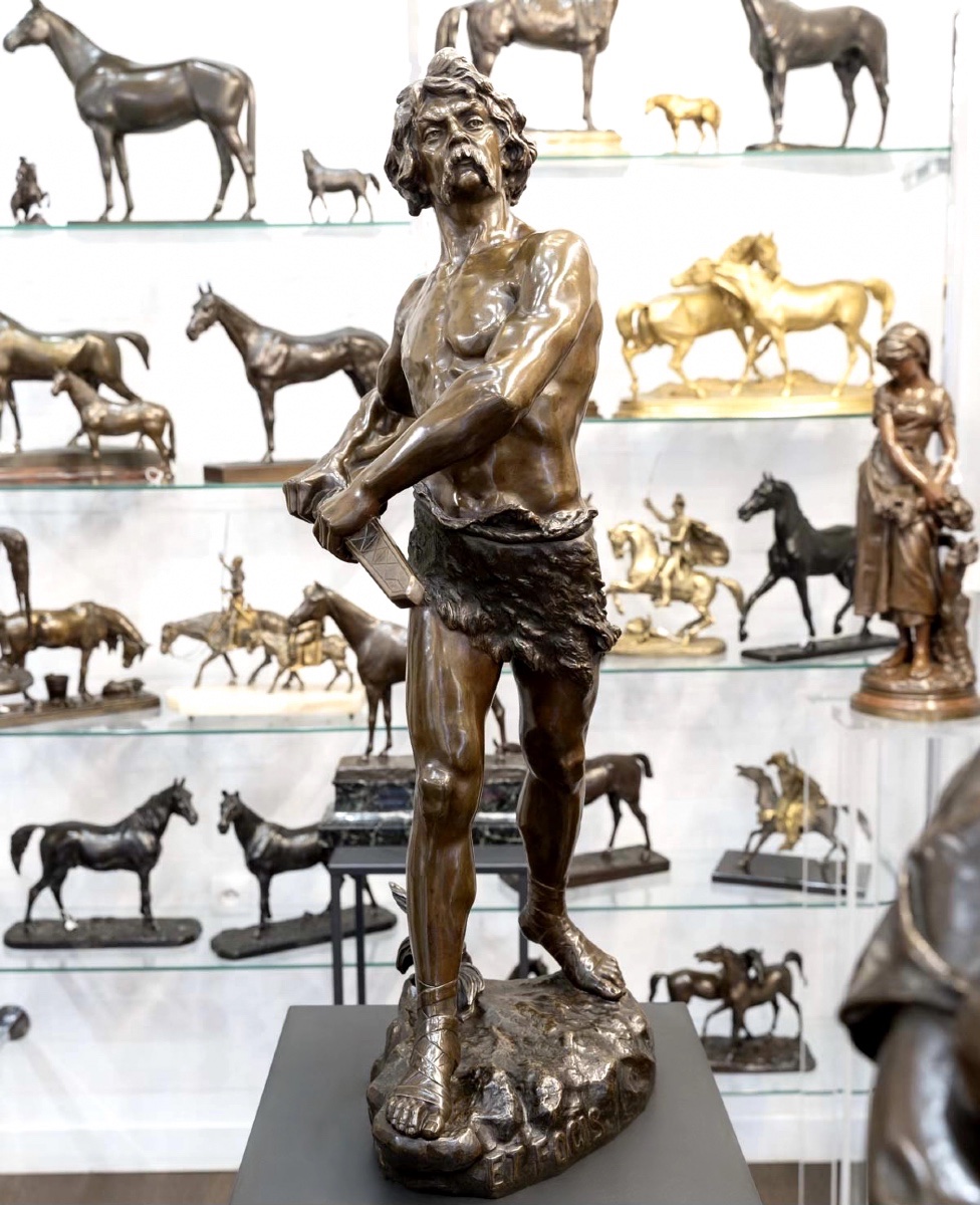 SCULPTURE - "PRO ARIS ET FOCIS" , HENRI FUGÈRE (1872-1944) - BRONZE
