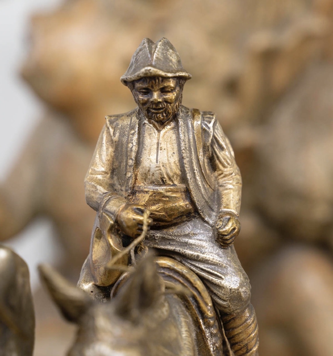 Sculpture - Don Quixote And Sancho Panza , Zumel F. Martinez De Luis (1898-1974) - Bronze-photo-3