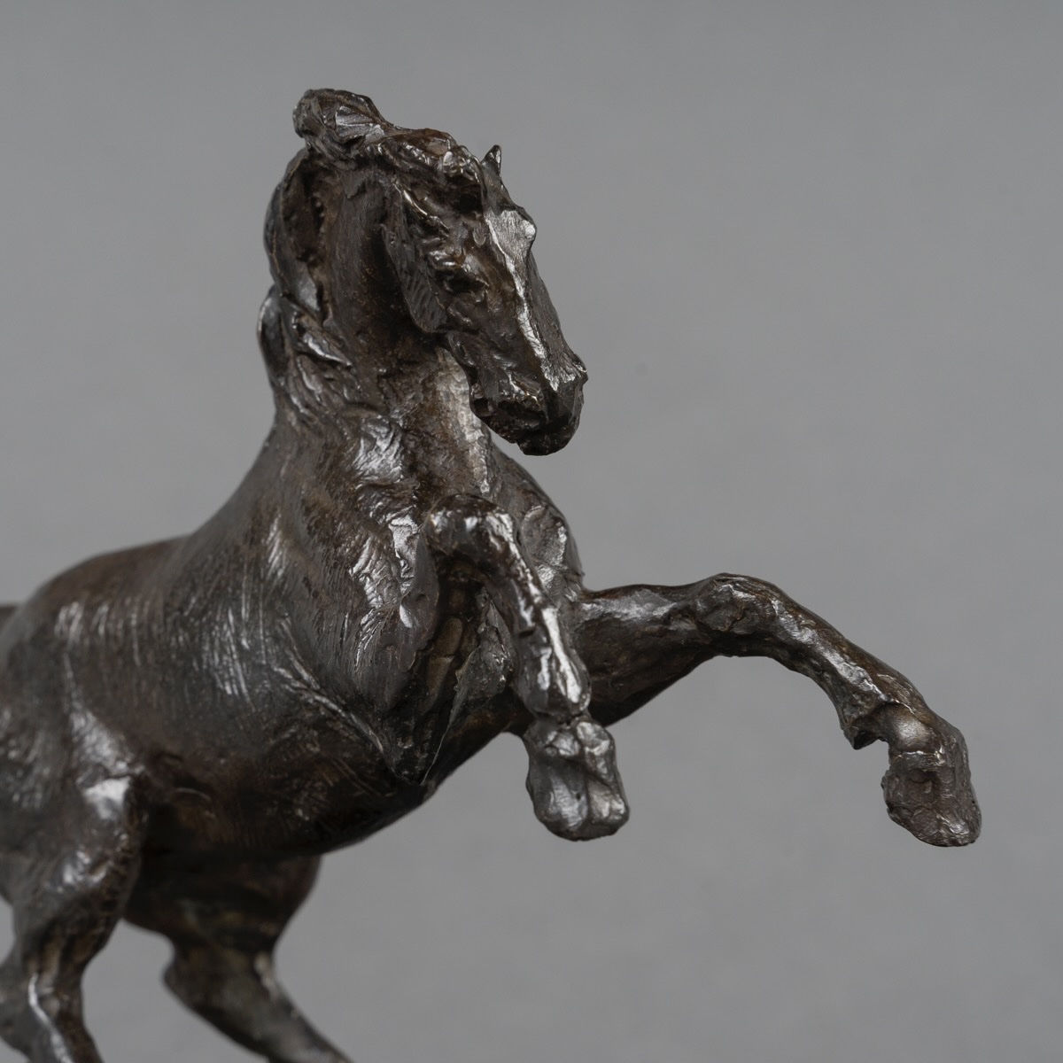 SCULPTURE - LE CHEVAL CABRÉ , FRANCIS POIRIER SCULPTEUR - BRONZE-photo-2