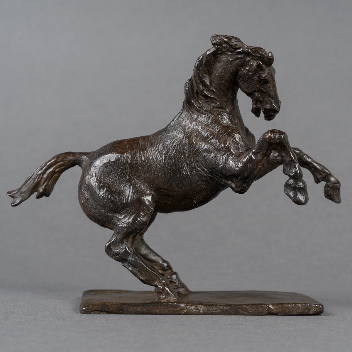 SCULPTURE - LE CHEVAL CABRÉ , FRANCIS POIRIER SCULPTEUR - BRONZE-photo-3