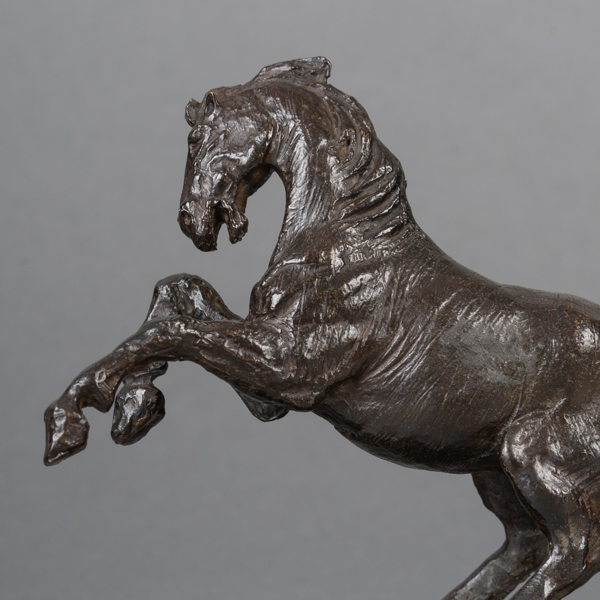 SCULPTURE - LE CHEVAL CABRÉ , FRANCIS POIRIER SCULPTEUR - BRONZE-photo-3