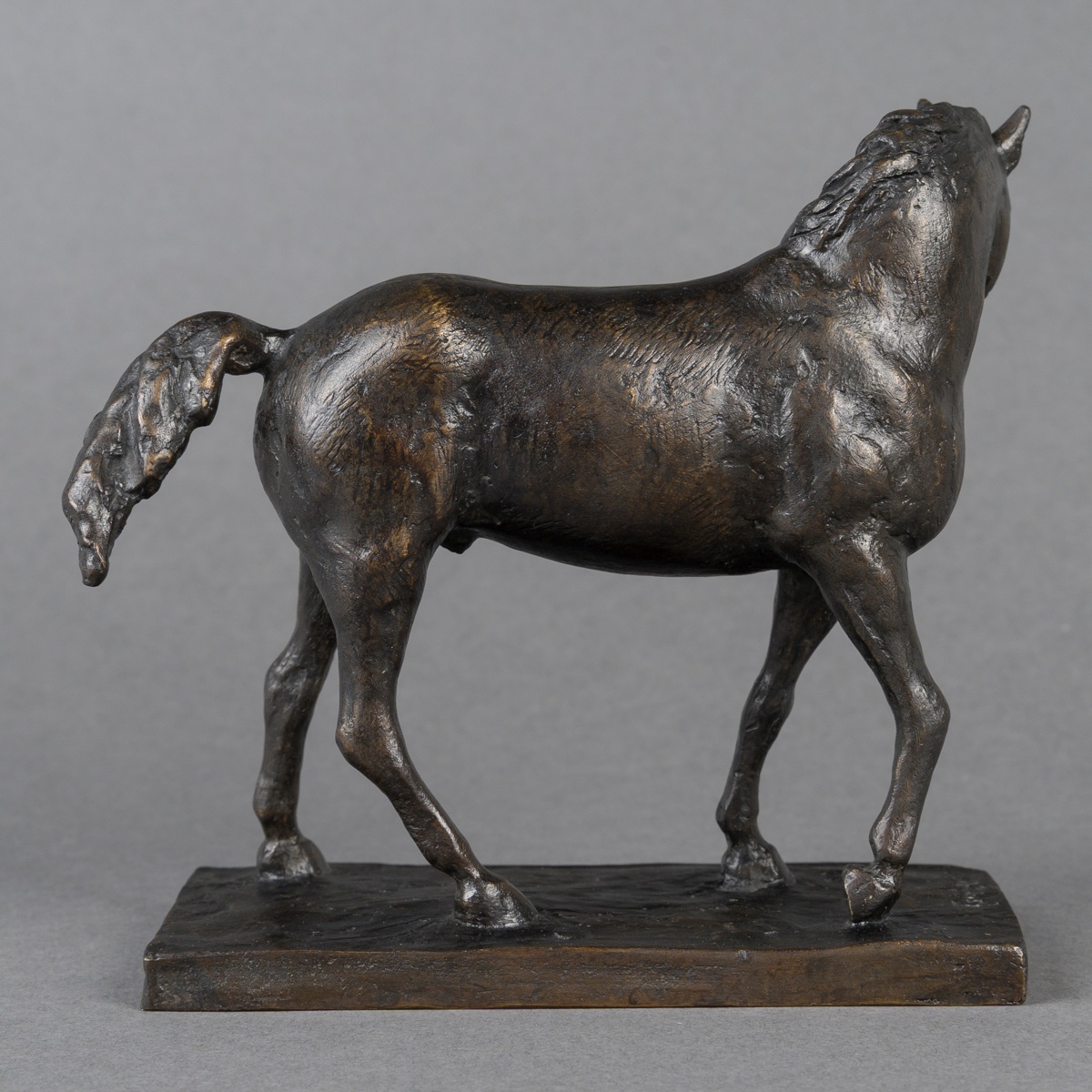SCULPTURE - CHEVAL À L’ ARRÊT , GUILLAUME (XXème) Et ÉMILE GODARD (1911-1971) FONDEUR - BRONZE-photo-2