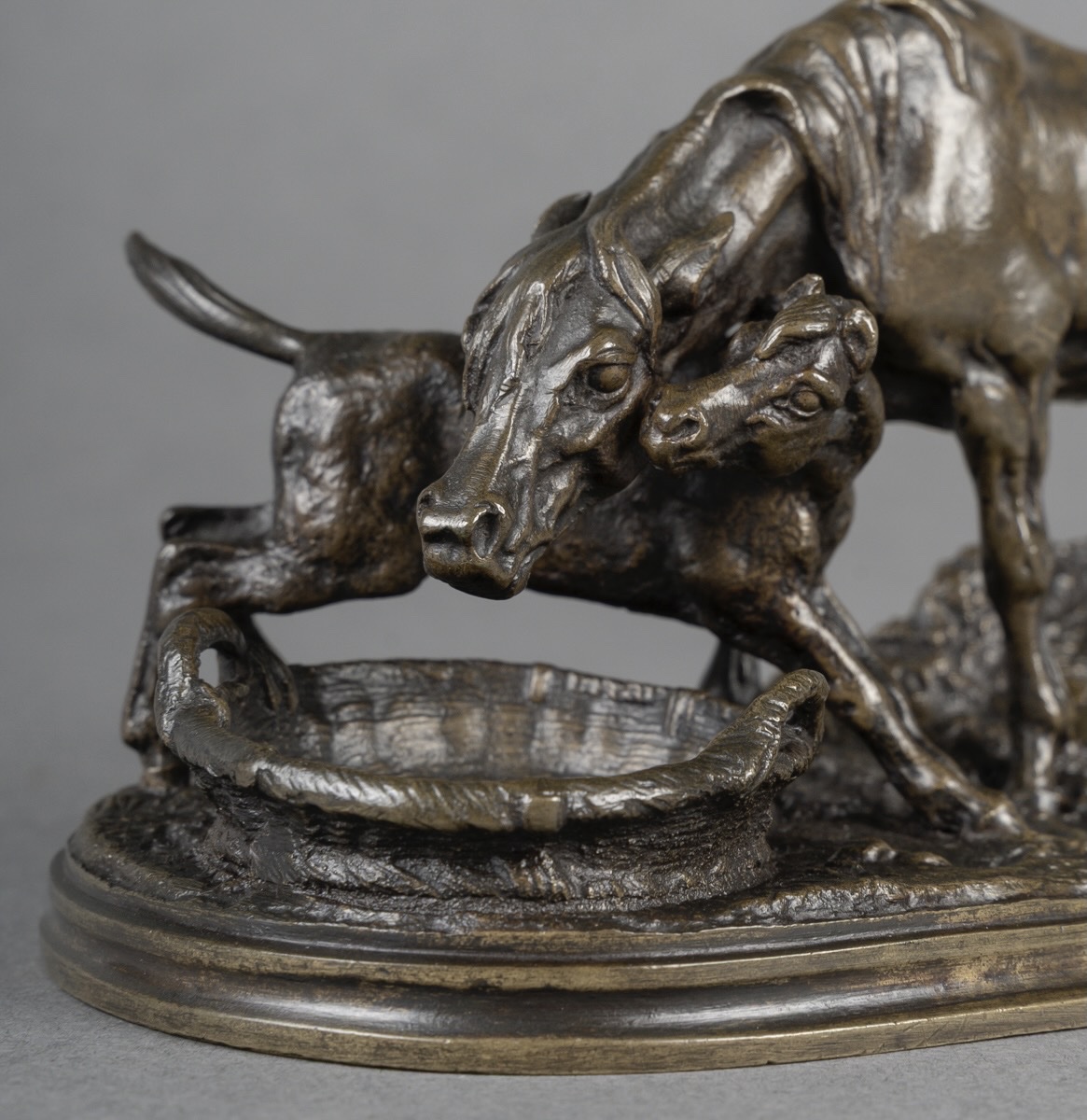SCULPTURE - LA POULINIÈRE , PIERRE - JULES MÊNE (1810-1879) - BRONZE -photo-3