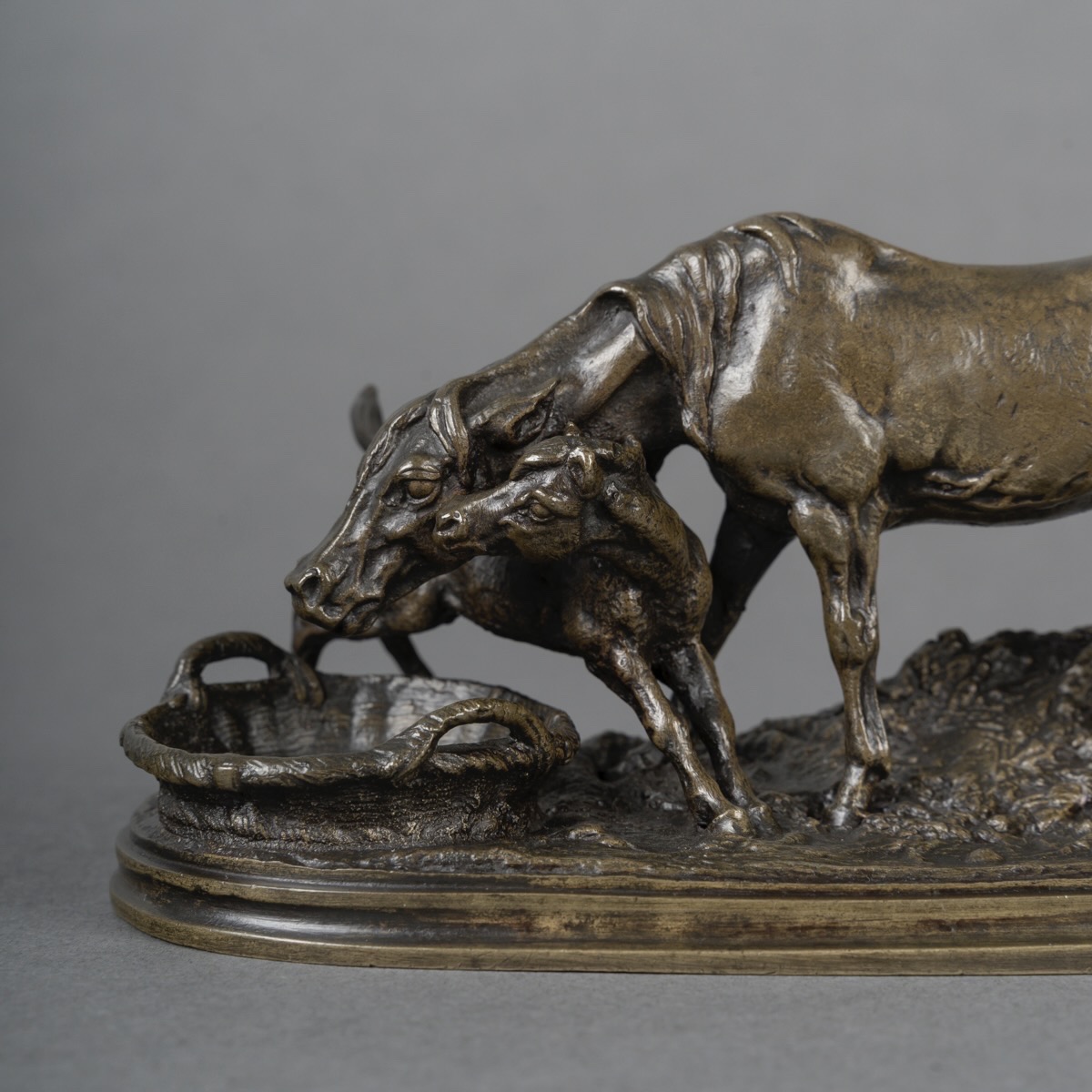 SCULPTURE - LA POULINIÈRE , PIERRE - JULES MÊNE (1810-1879) - BRONZE -photo-4