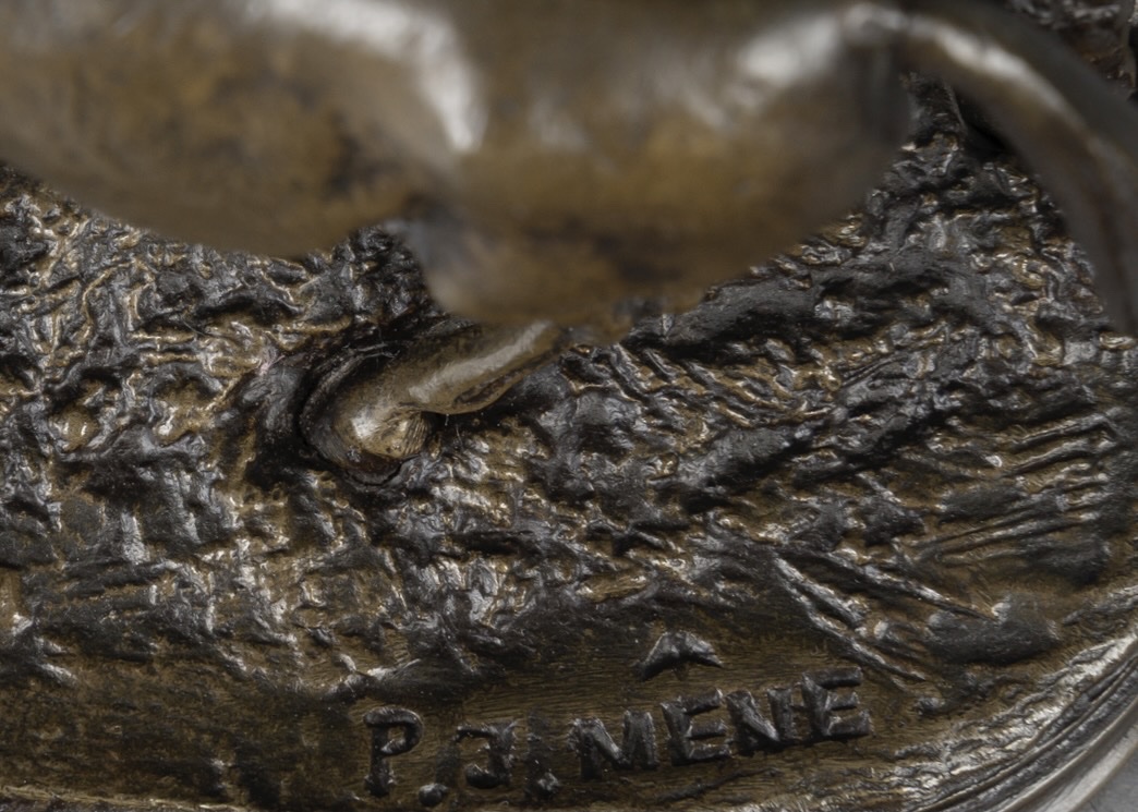 SCULPTURE - LA POULINIÈRE , PIERRE - JULES MÊNE (1810-1879) - BRONZE -photo-4