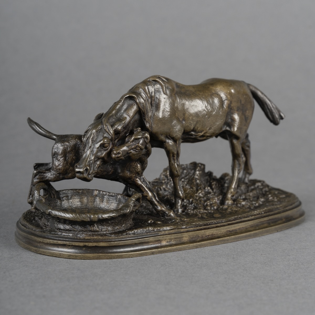 SCULPTURE - LA POULINIÈRE , PIERRE - JULES MÊNE (1810-1879) - BRONZE 