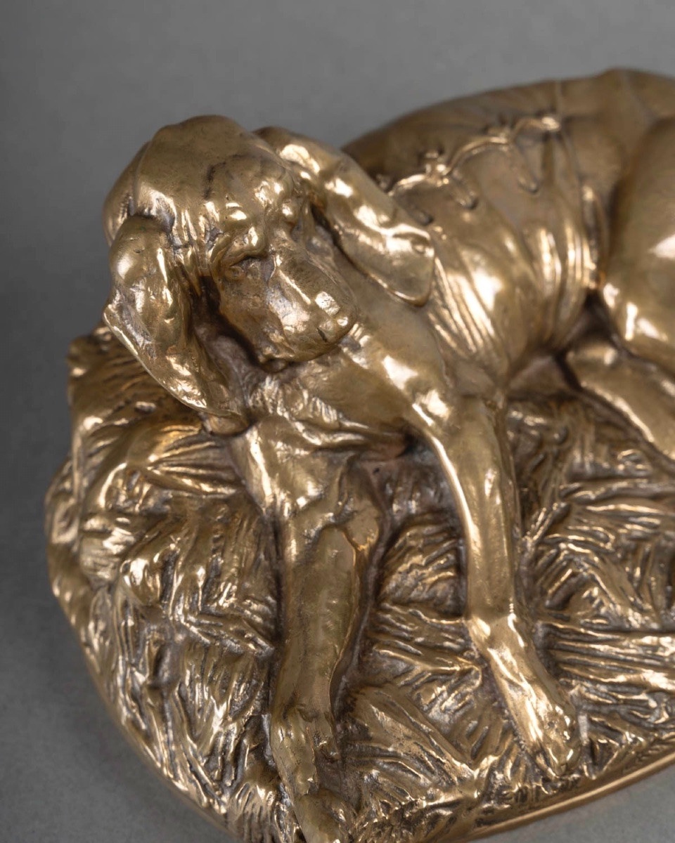 Sculpture - Pack Dog , Emmanuel Fremiet (1824–1910) - Bronze-photo-3