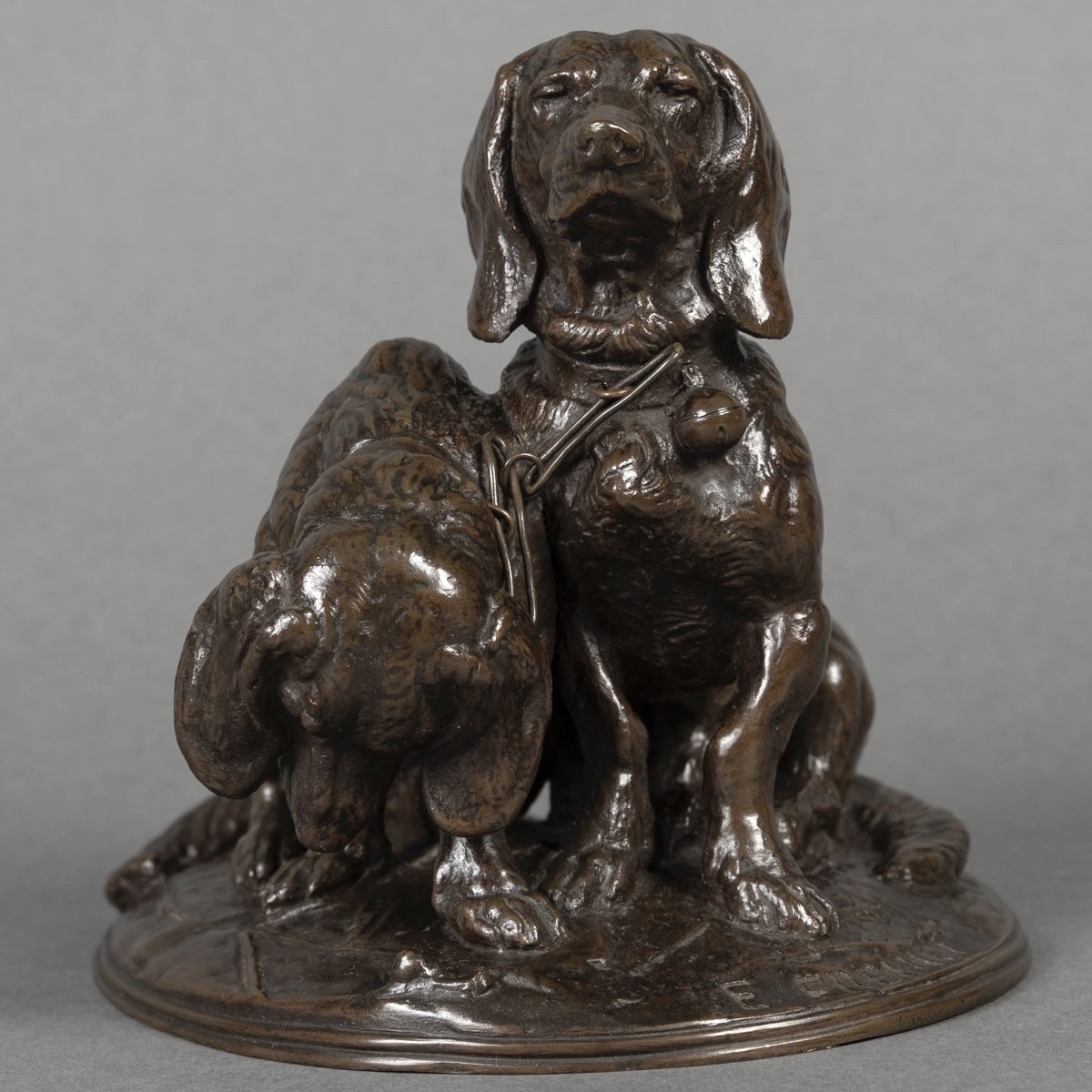  The Two Bassets , "ravageot And Ravageode" By Emmanuel Fremiet (1824–1910) 