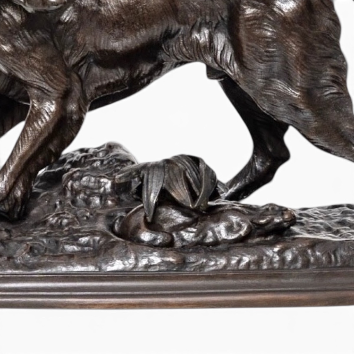 Sculpture - Setter Au Lapin , Jules Moigniez (1835-1894) - Bronze-photo-4