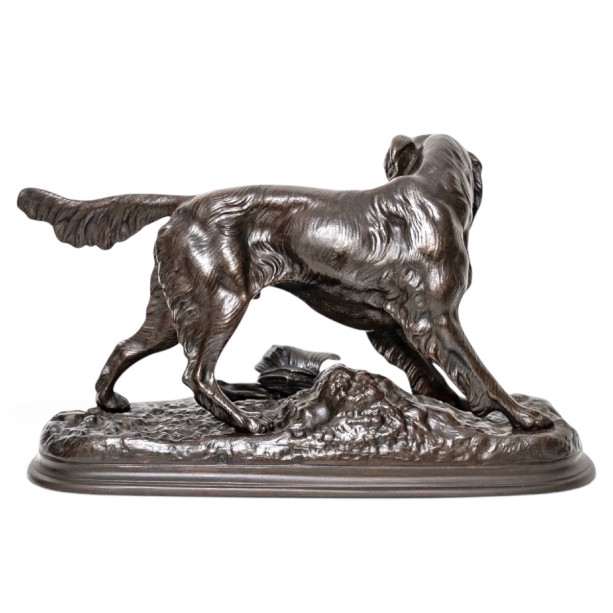 Sculpture - Setter Au Lapin , Jules Moigniez (1835-1894) - Bronze-photo-1