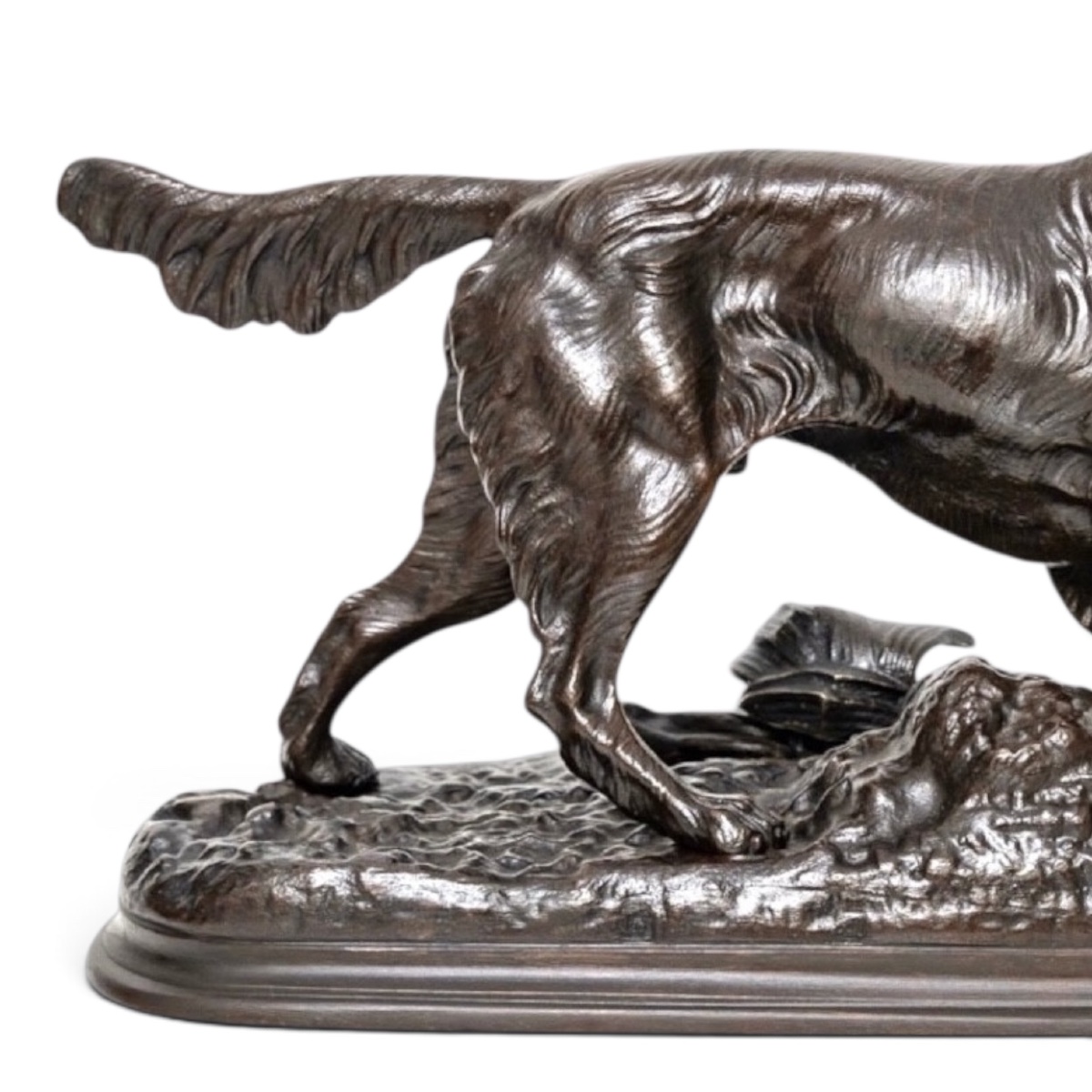 Sculpture - Setter Au Lapin , Jules Moigniez (1835-1894) - Bronze-photo-2