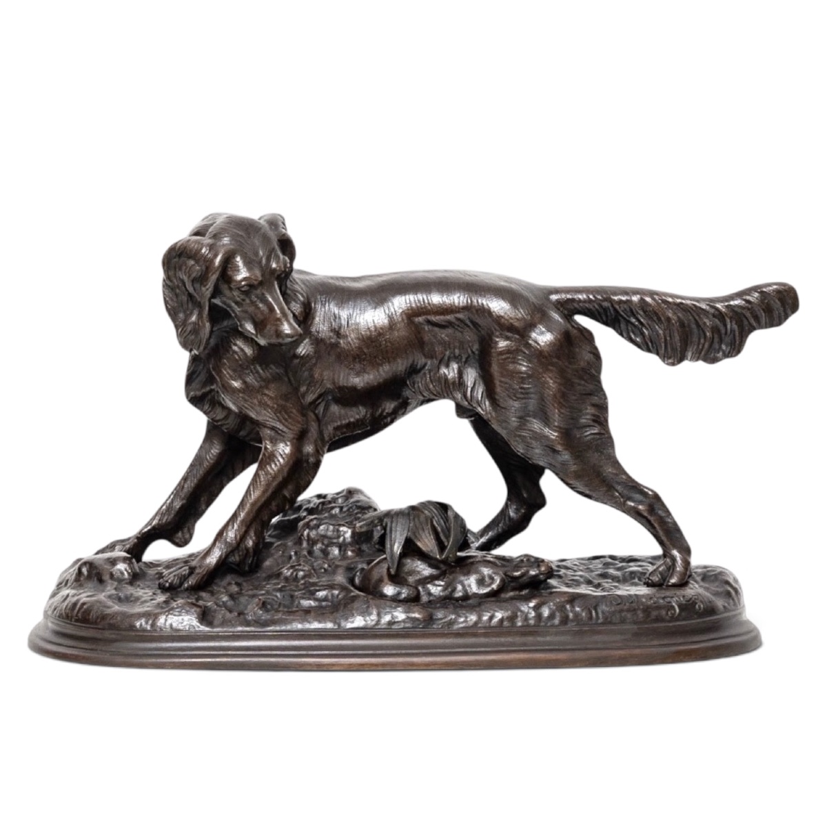 Sculpture - Setter Au Lapin , Jules Moigniez (1835-1894) - Bronze