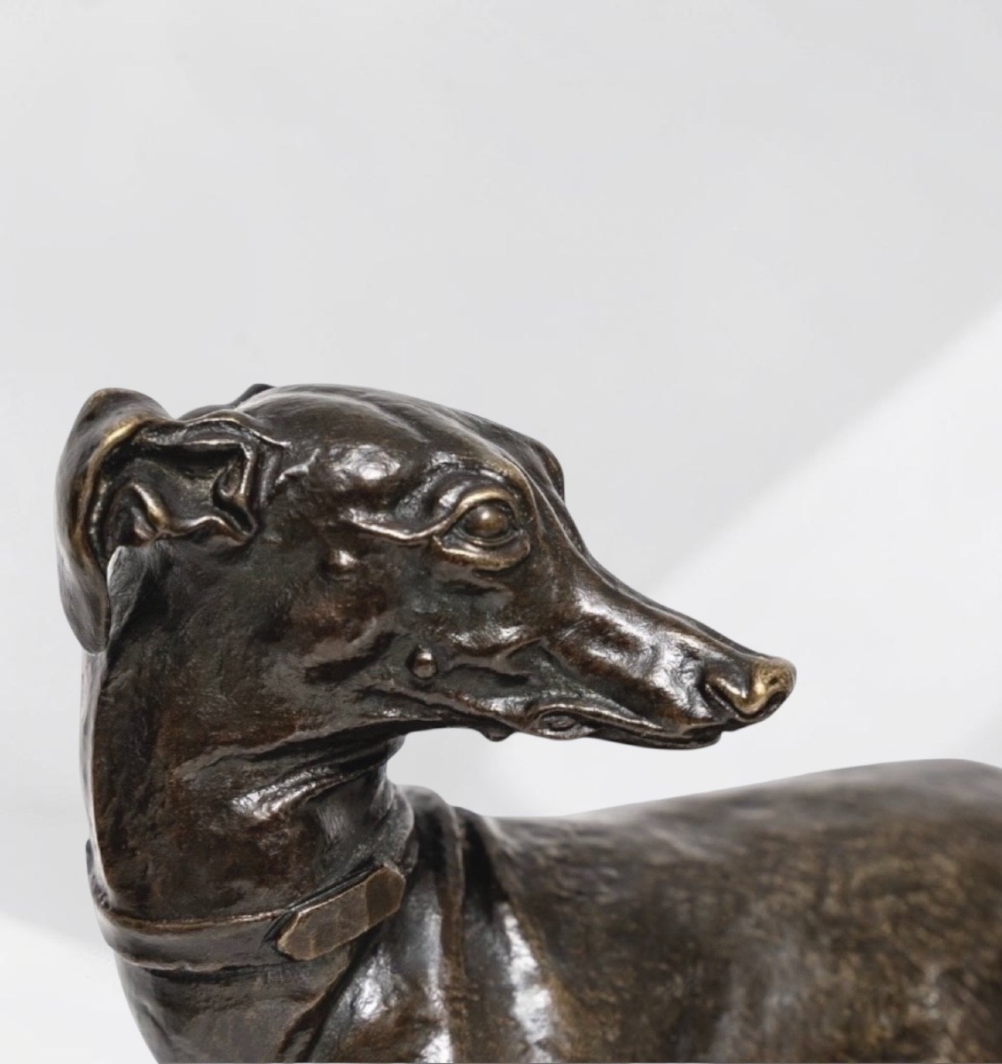 Bronze Group " Two Greyhounds Playing Boules " , Pierre - Jules Mene (1810-1879)-photo-3