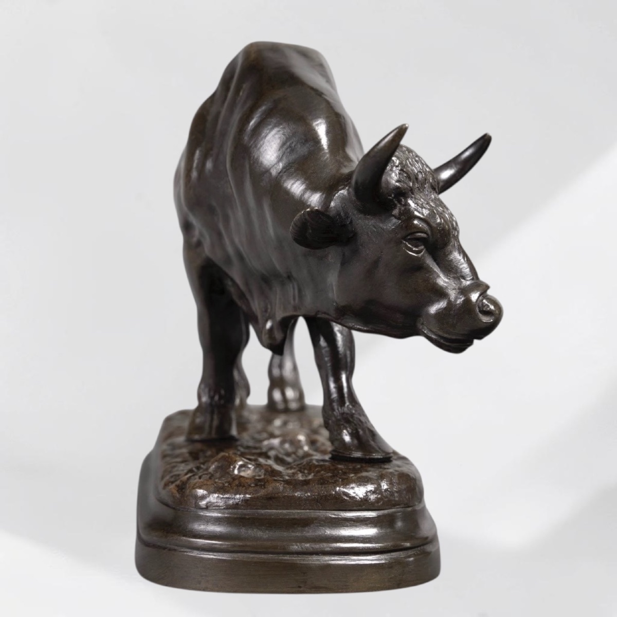 SCULPTURE - LE TAUREAU DEBOUT , LOUIS VIDAL (1831-1892) - BRONZE-photo-3