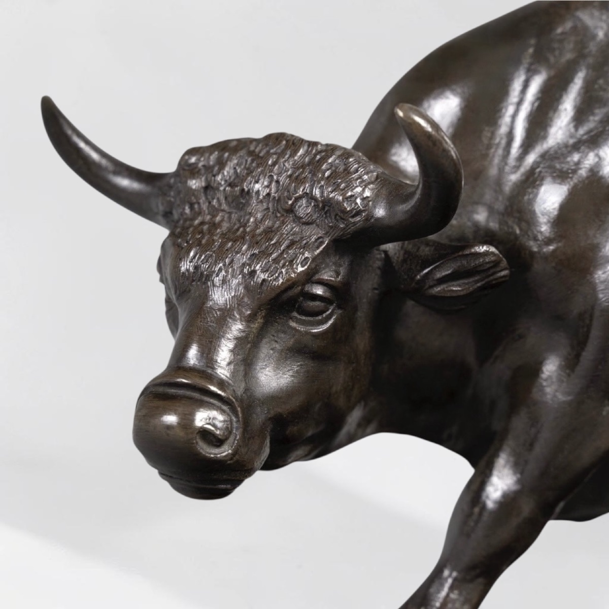 SCULPTURE - LE TAUREAU DEBOUT , LOUIS VIDAL (1831-1892) - BRONZE-photo-4