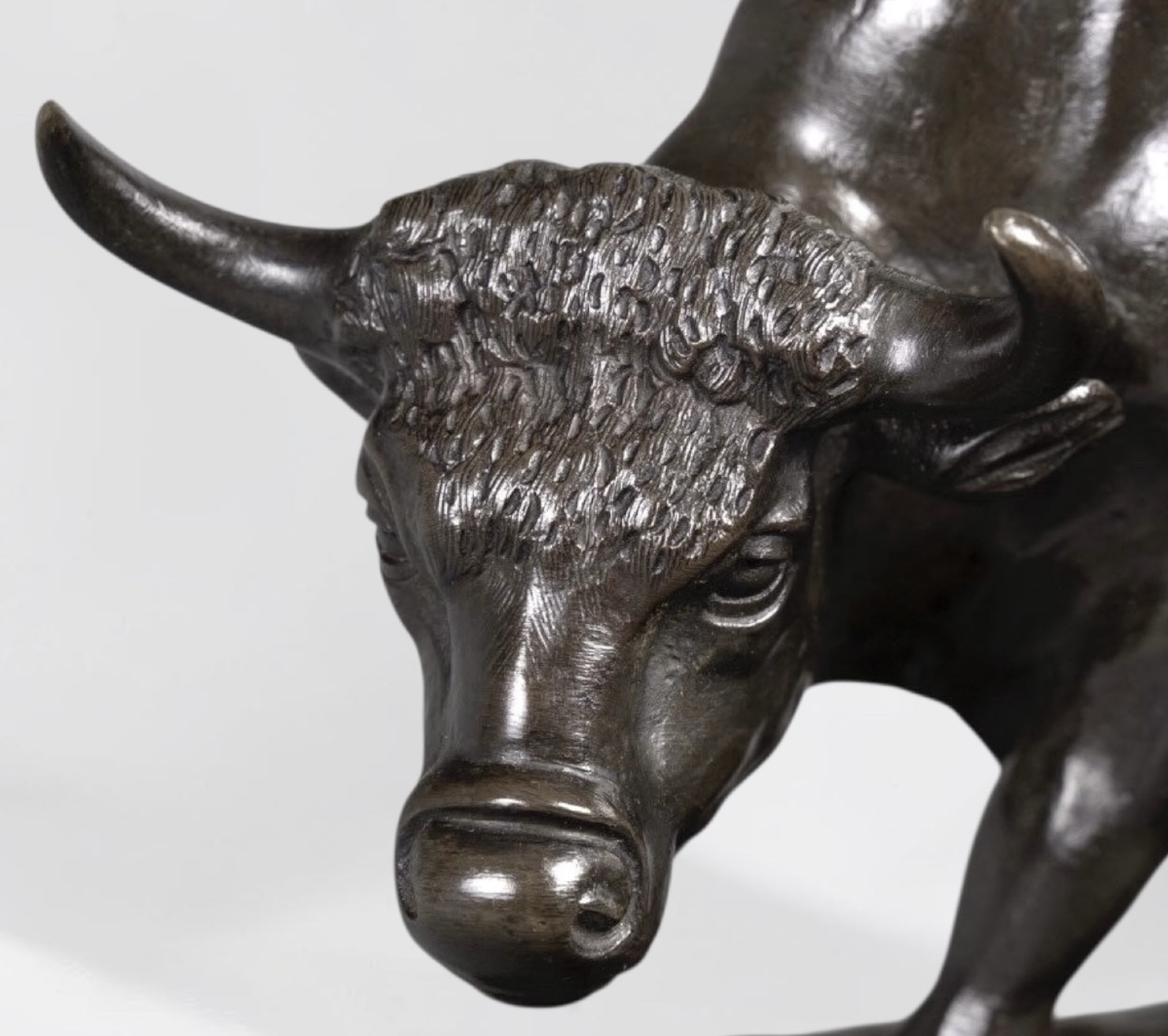 SCULPTURE - LE TAUREAU DEBOUT , LOUIS VIDAL (1831-1892) - BRONZE-photo-1