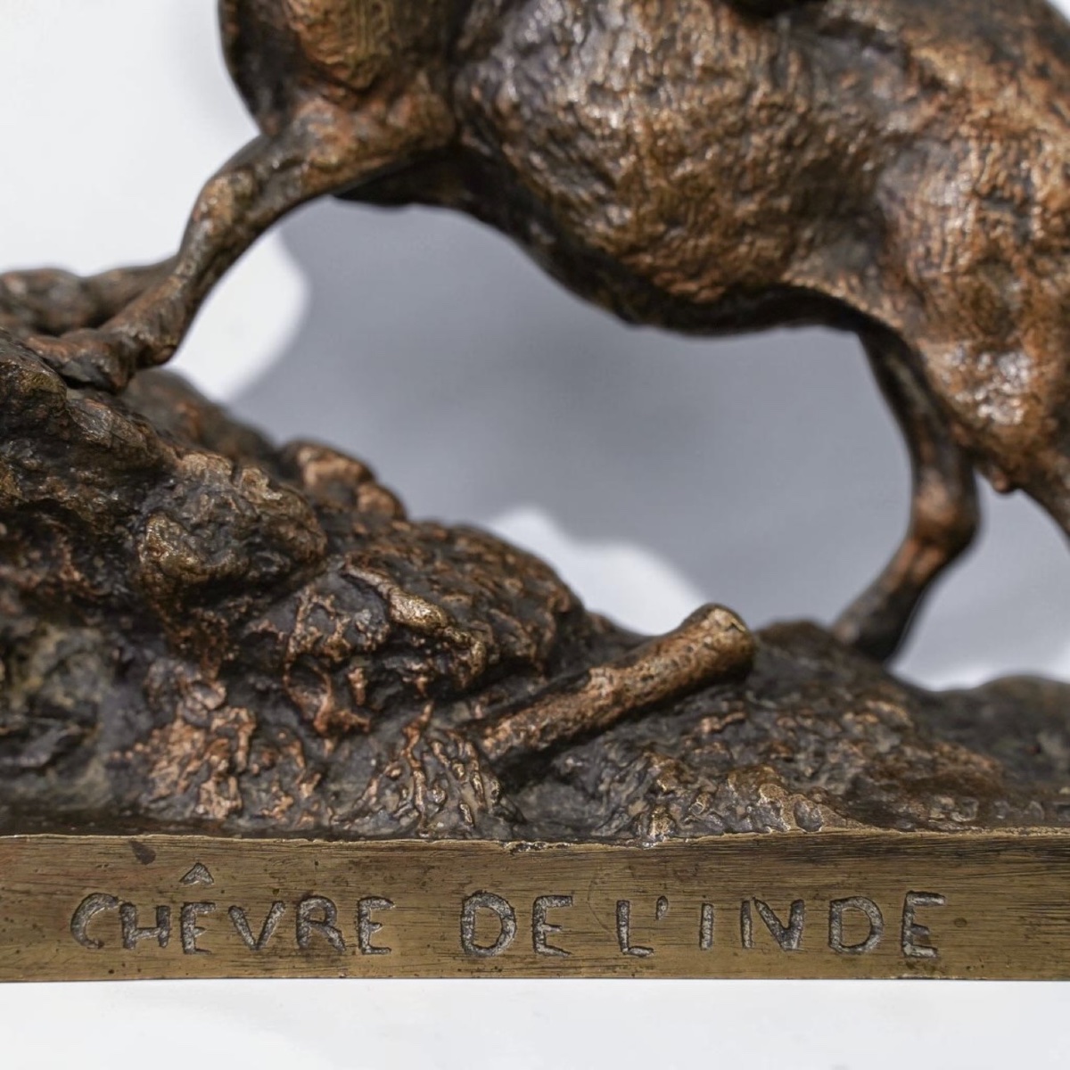 Sculpture - The Indian Goat , Pierre - Jules Mêne (1810–1879) - Bronze-photo-2