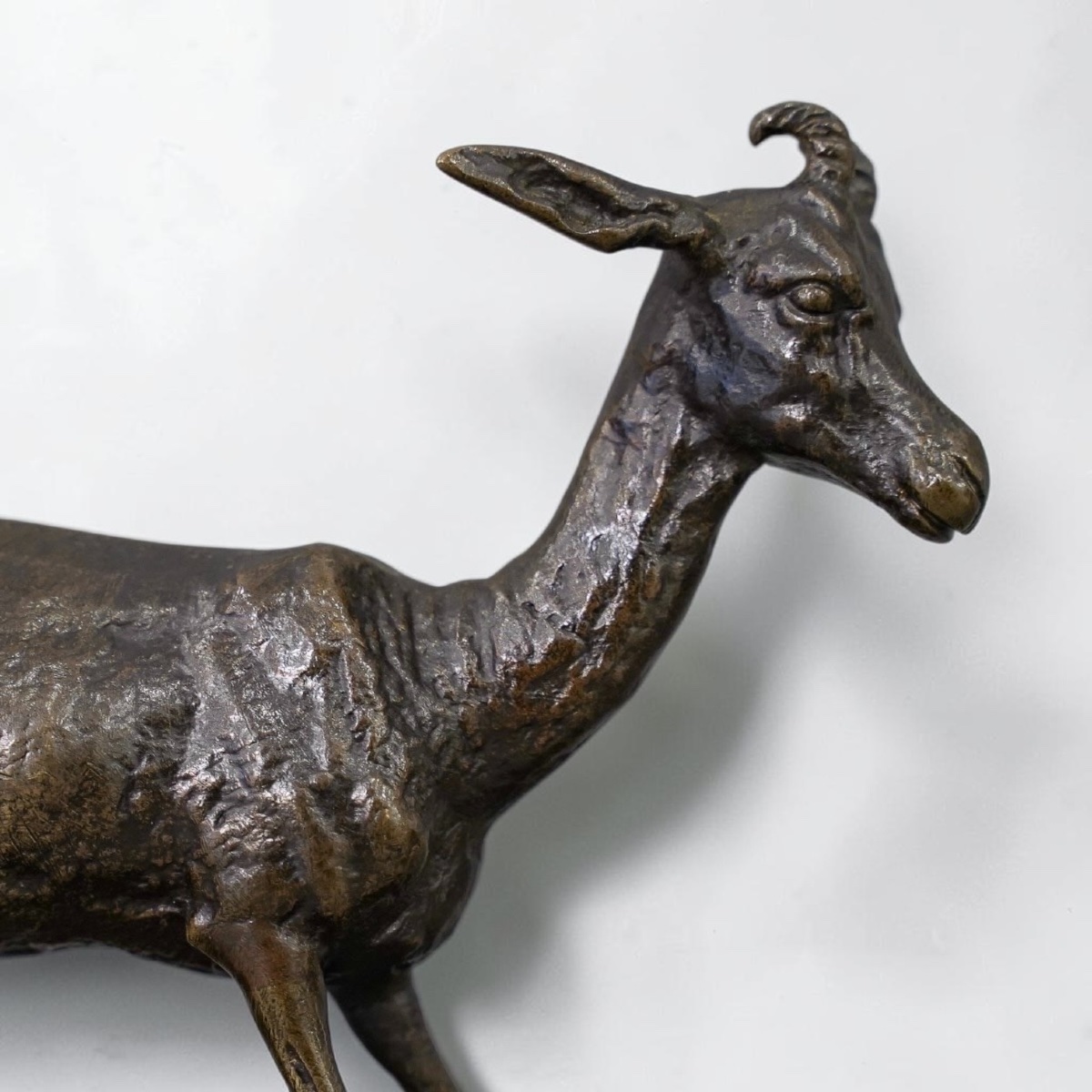 Sculpture - Female Algerian Gazelle , Pierre - Jules Mêne (1810–1879) - Bronze-photo-2