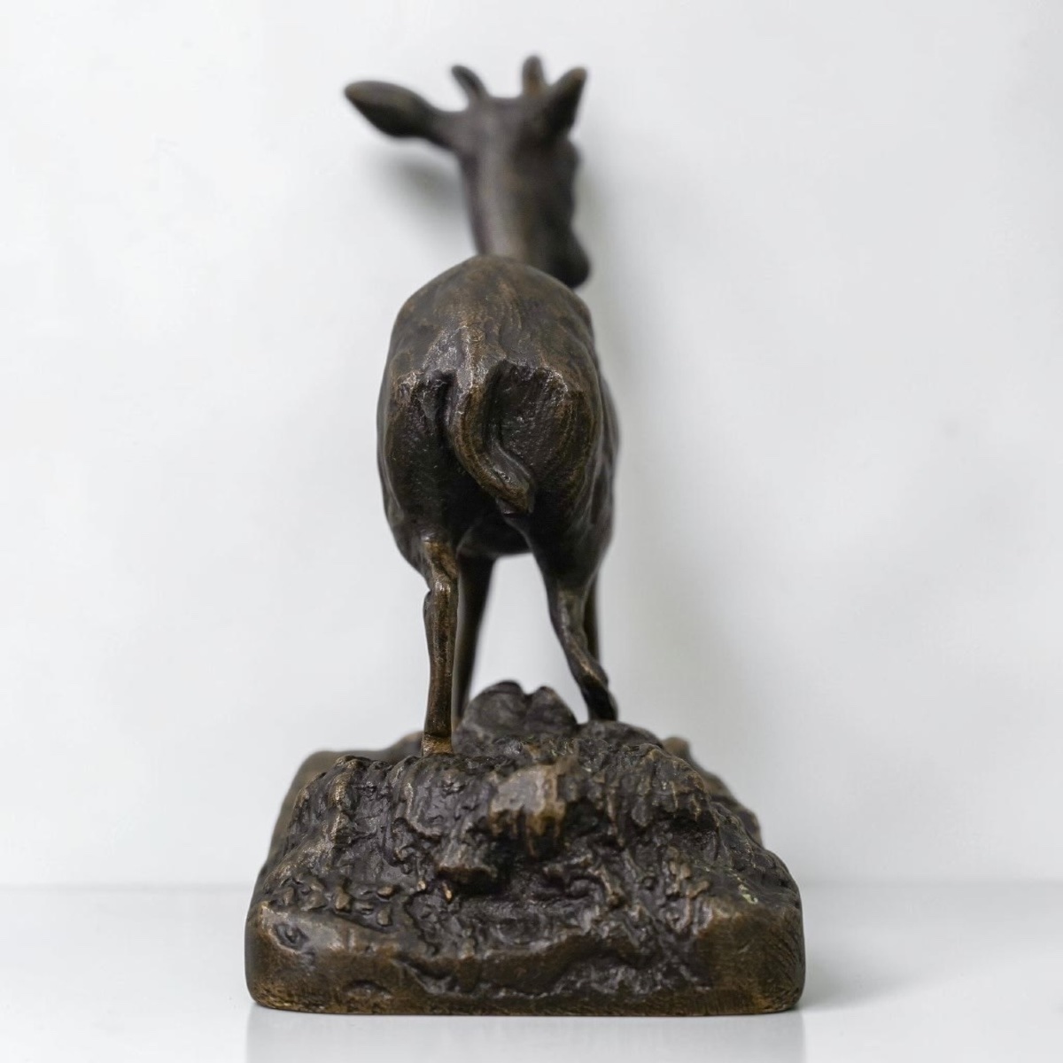Sculpture - Female Algerian Gazelle , Pierre - Jules Mêne (1810–1879) - Bronze-photo-1