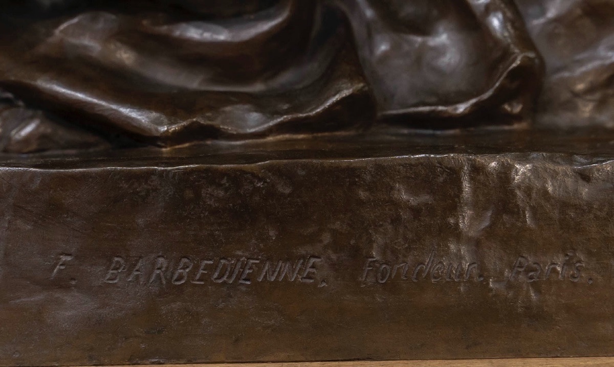 Sculpture - Motherhood, Paul Dubois (1829–1905) - Bronze  -photo-6