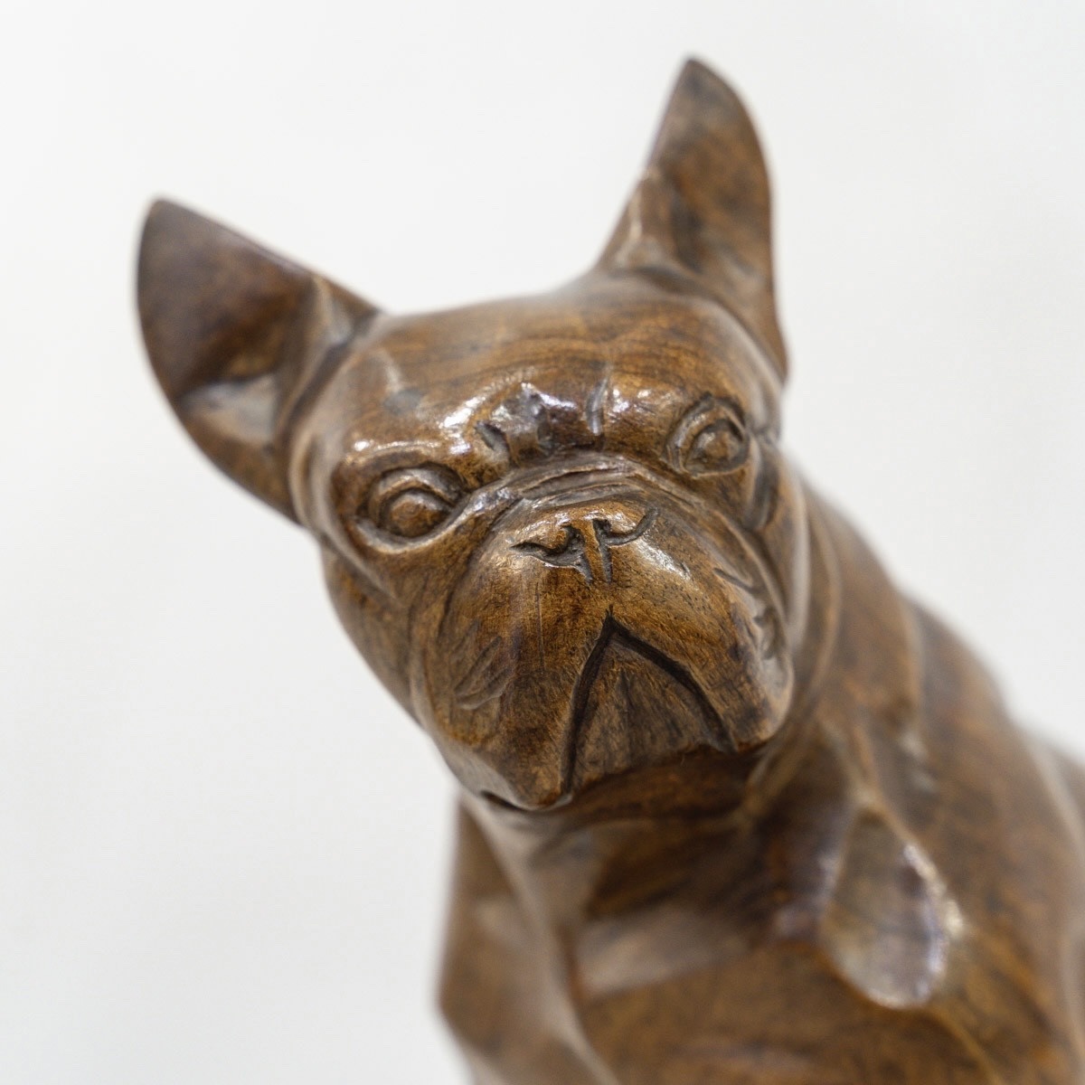 Sculpture - Le Bouledogue , Louis Henri Nicot (1878-1944) - Bois D’ Acajou-photo-4