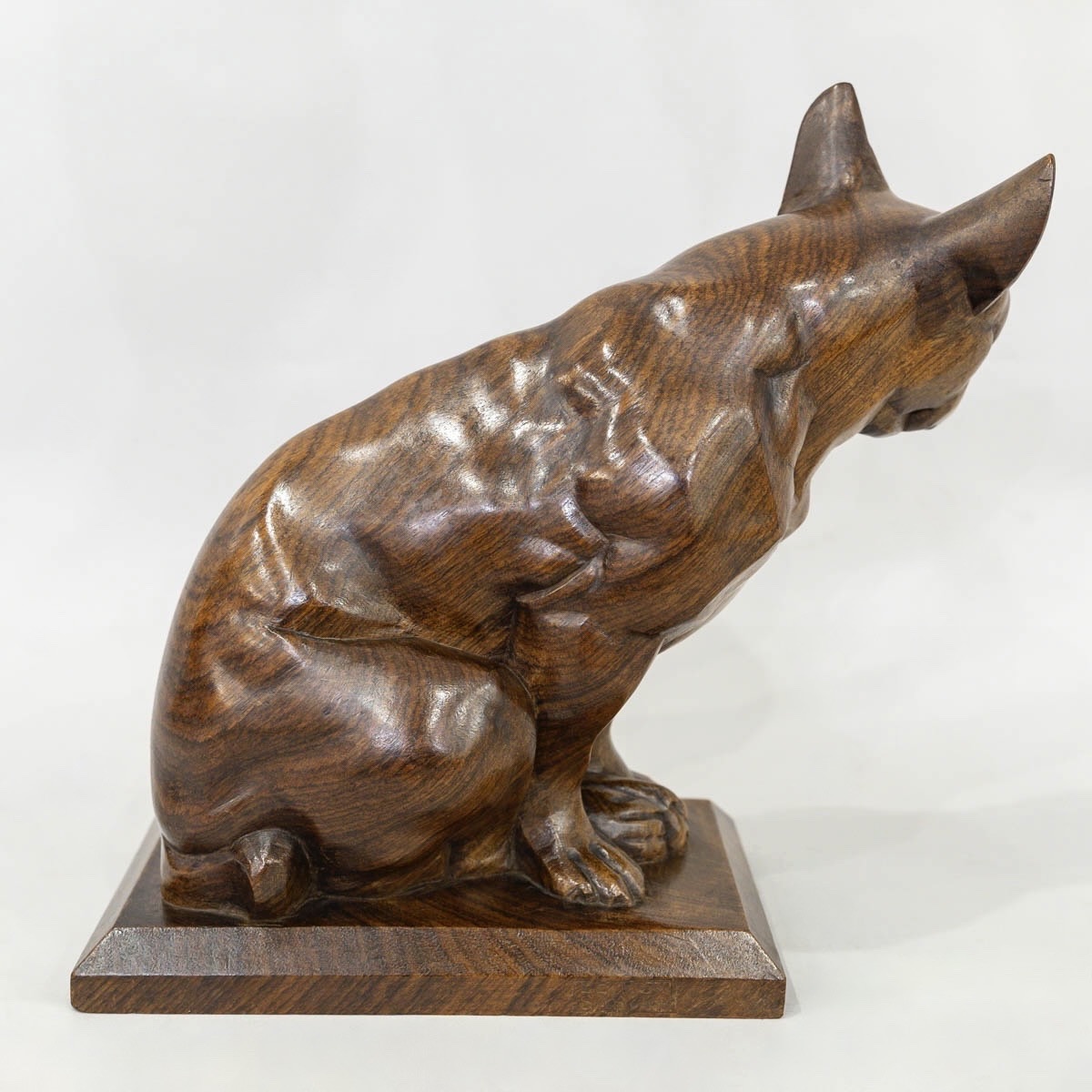 Sculpture - Le Bouledogue , Louis Henri Nicot (1878-1944) - Bois D’ Acajou-photo-2