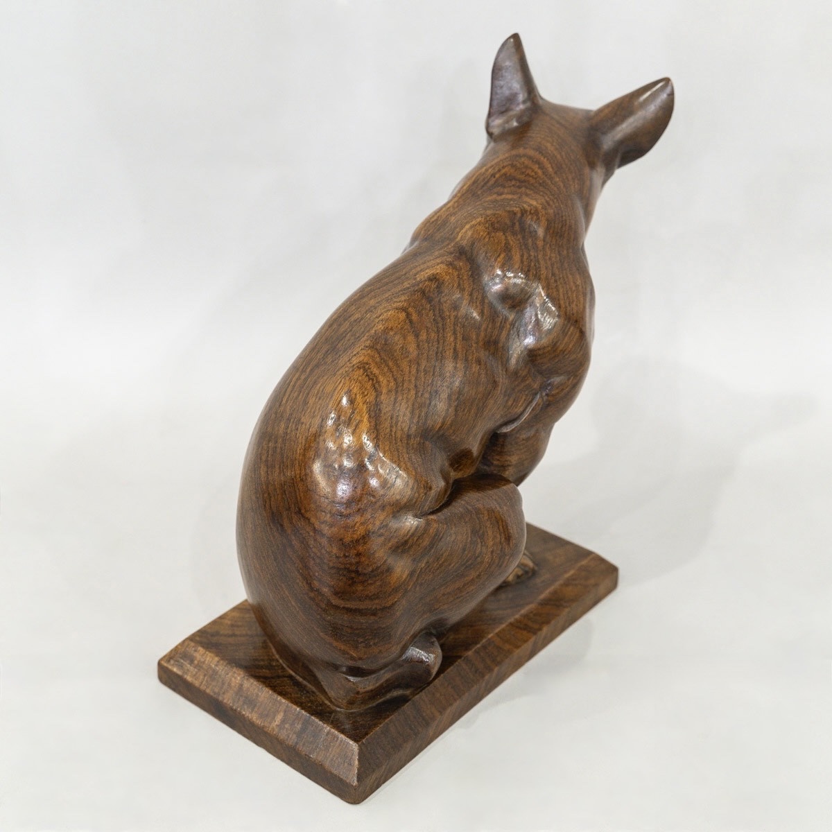 Sculpture - Le Bouledogue , Louis Henri Nicot (1878-1944) - Bois D’ Acajou-photo-3
